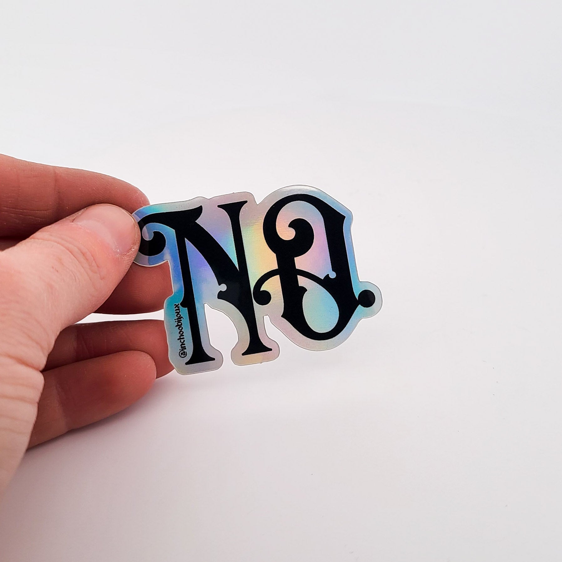 No Holographic Vinyl Sticker - Inchoo Bijoux