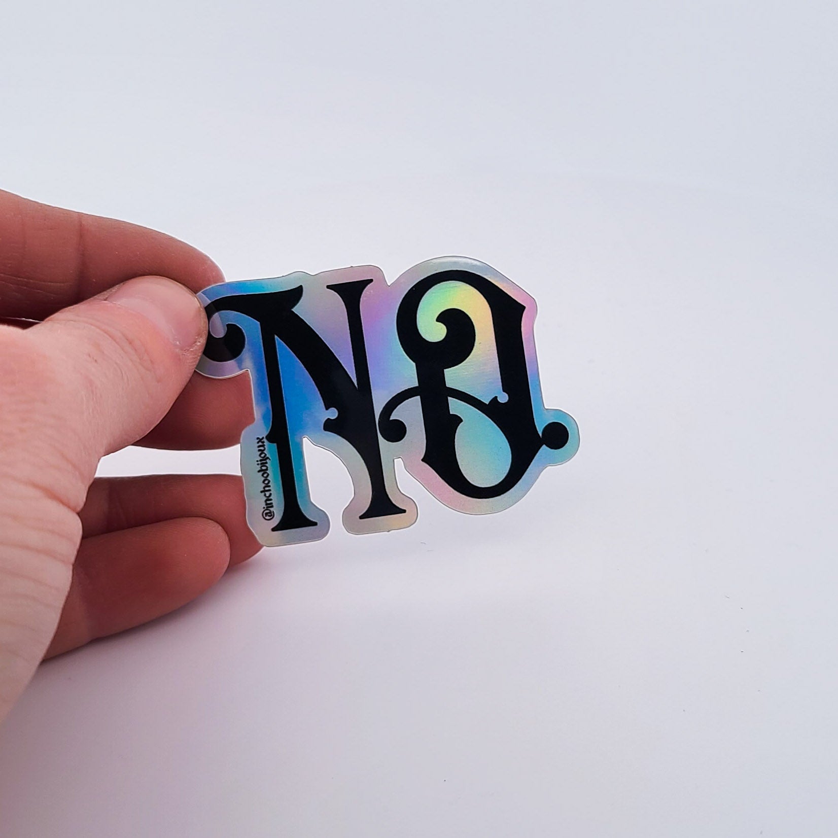 No Holographic Vinyl Sticker - Inchoo Bijoux