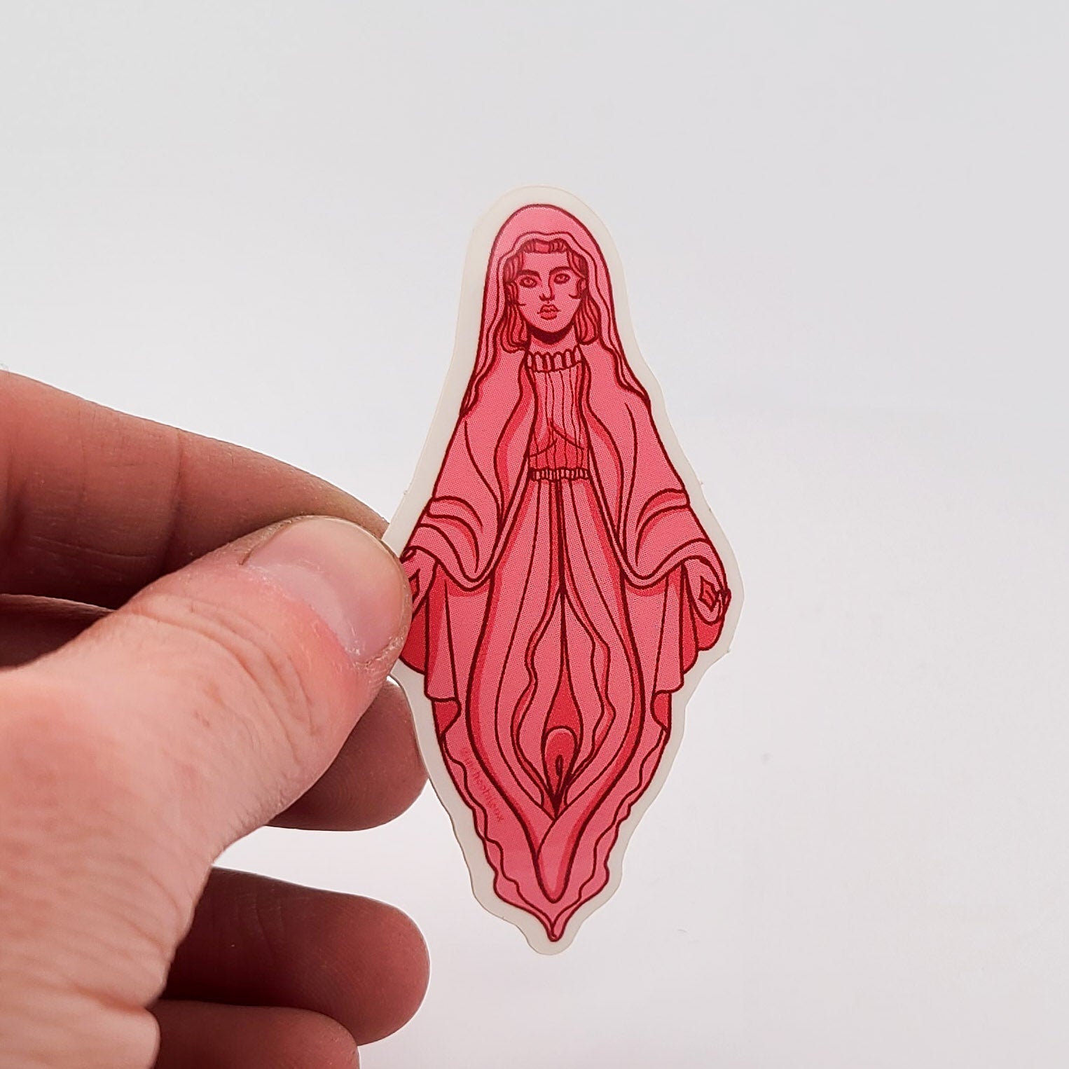 Vulva Virgin Mary Vinyl Sticker