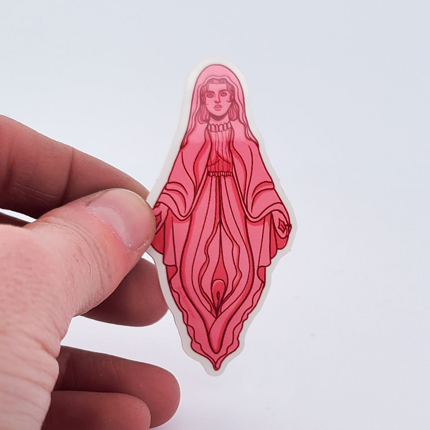 Vulva Virgin Mary Vinyl Sticker