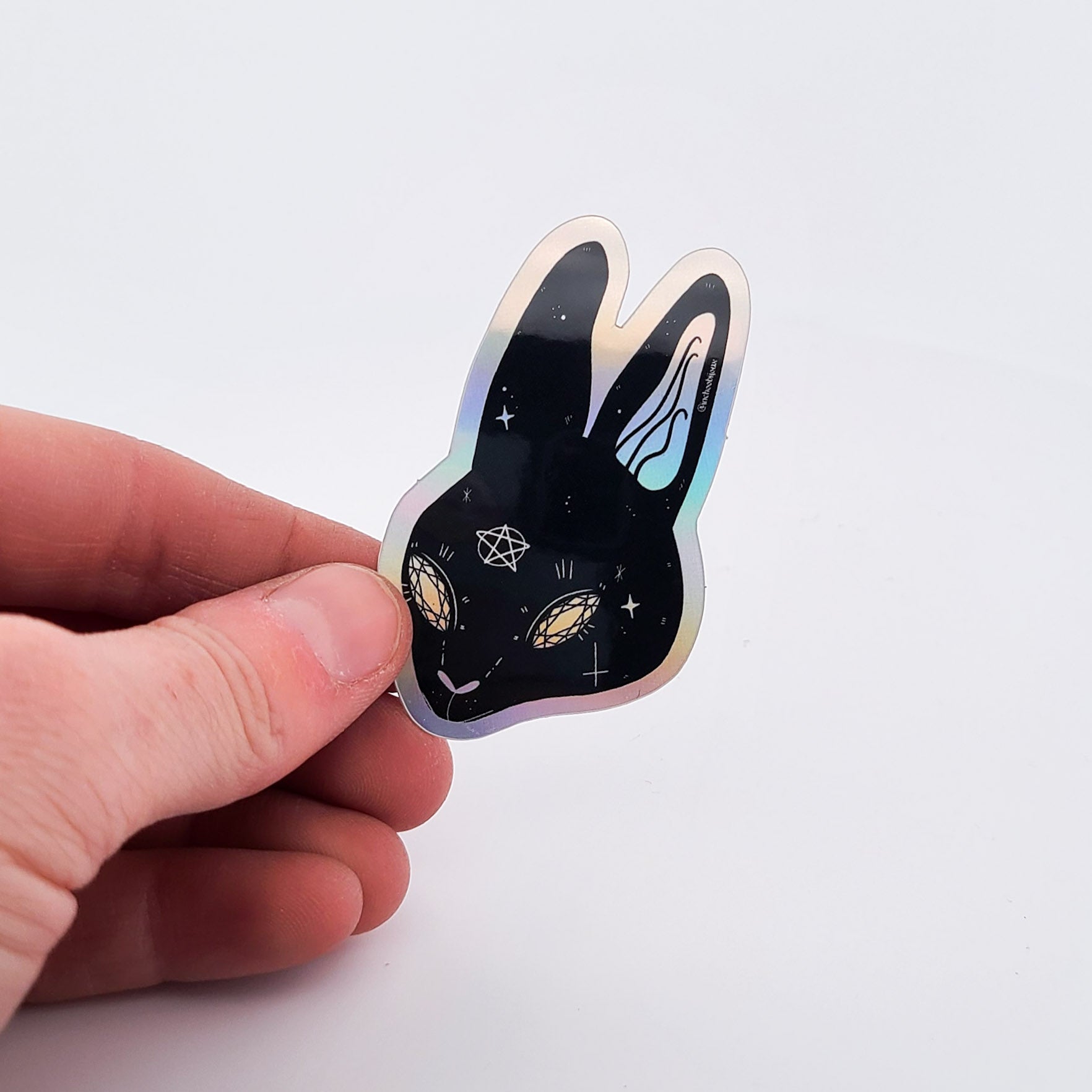 Holo Space Bunny Vinyl Sticker