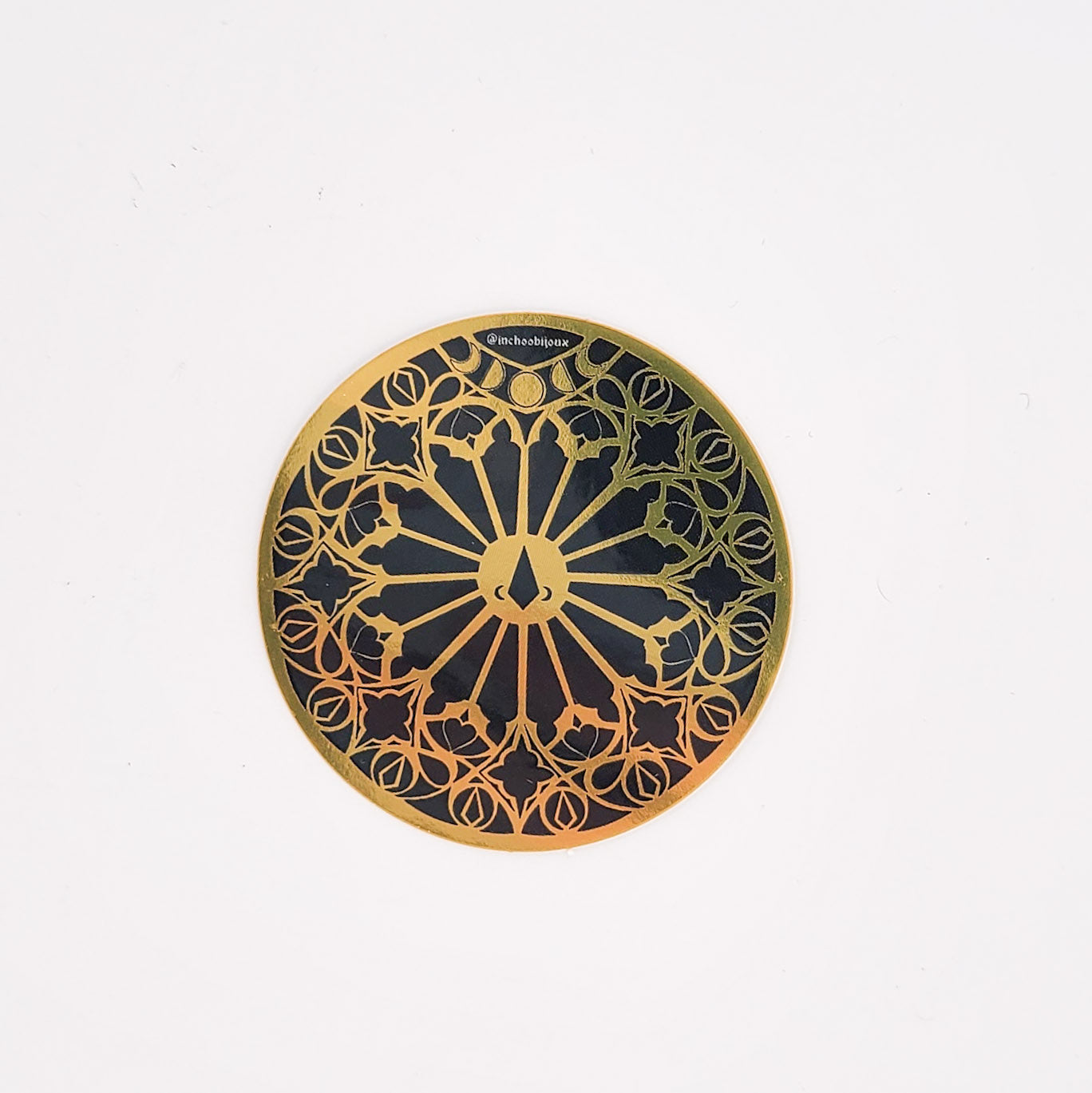 Inchoo Stained Glass Sticker - Black and Metallic Gold - Inchoo Bijoux