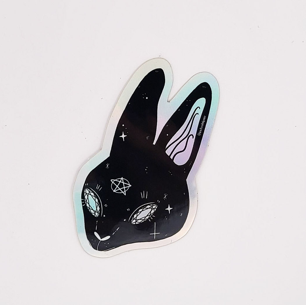 Holo Space Bunny Vinyl Sticker