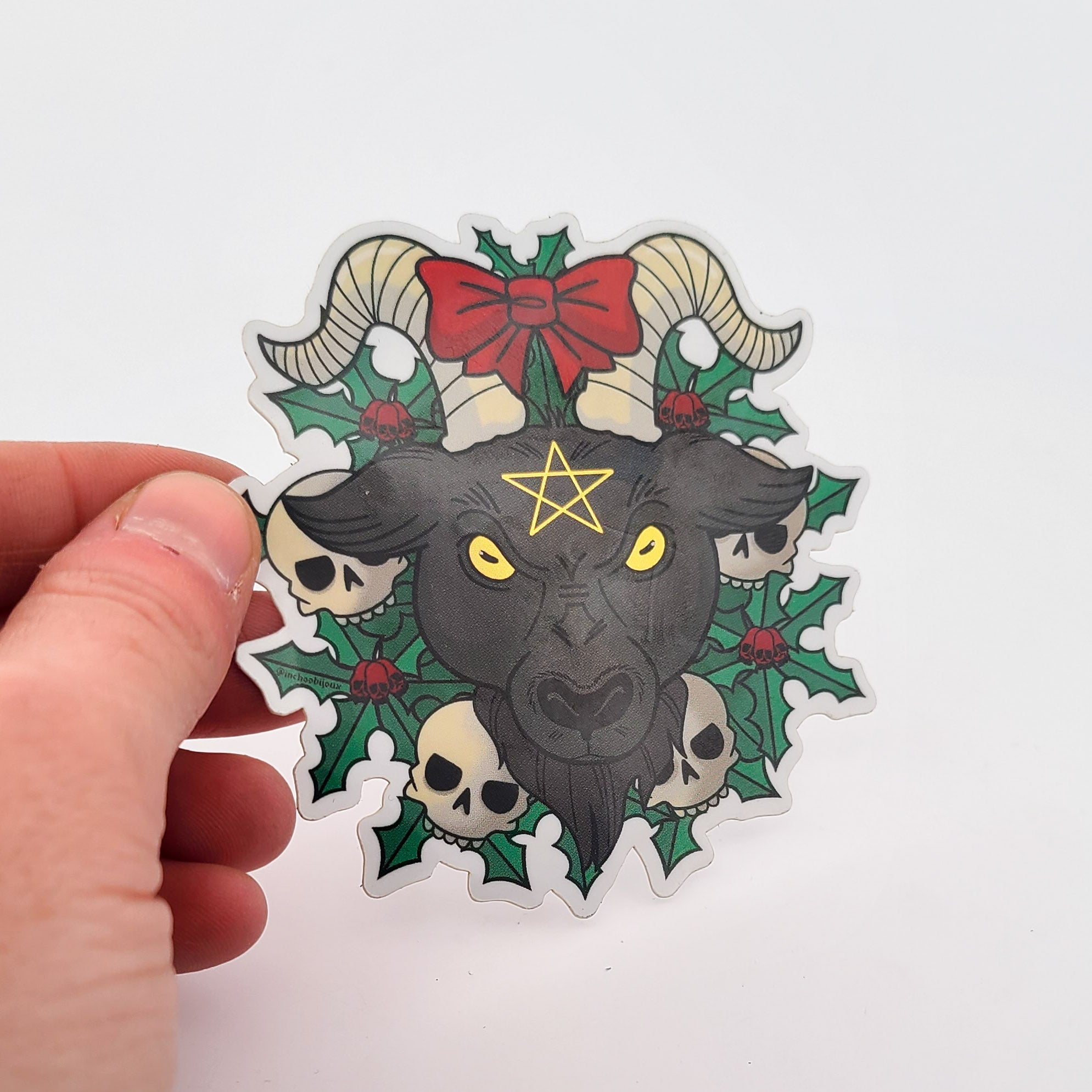 Golden Krampus Holiday Sticker