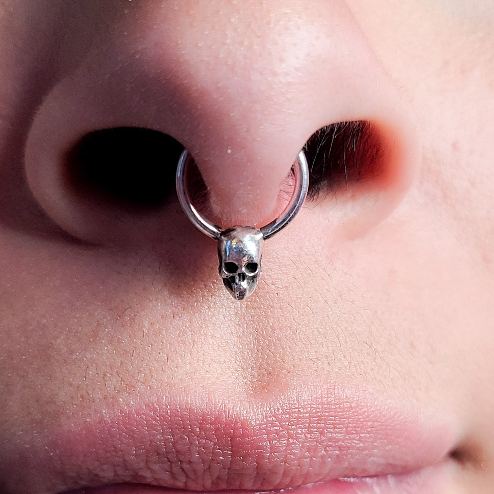 Minimal Skull Septum Ring - Inchoo Bijoux