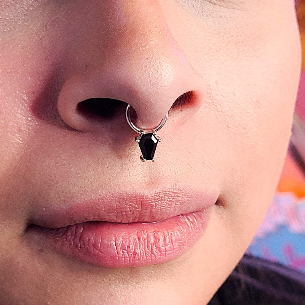Small Black Coffin Septum - Other Colors Available! - Inchoo Bijoux
