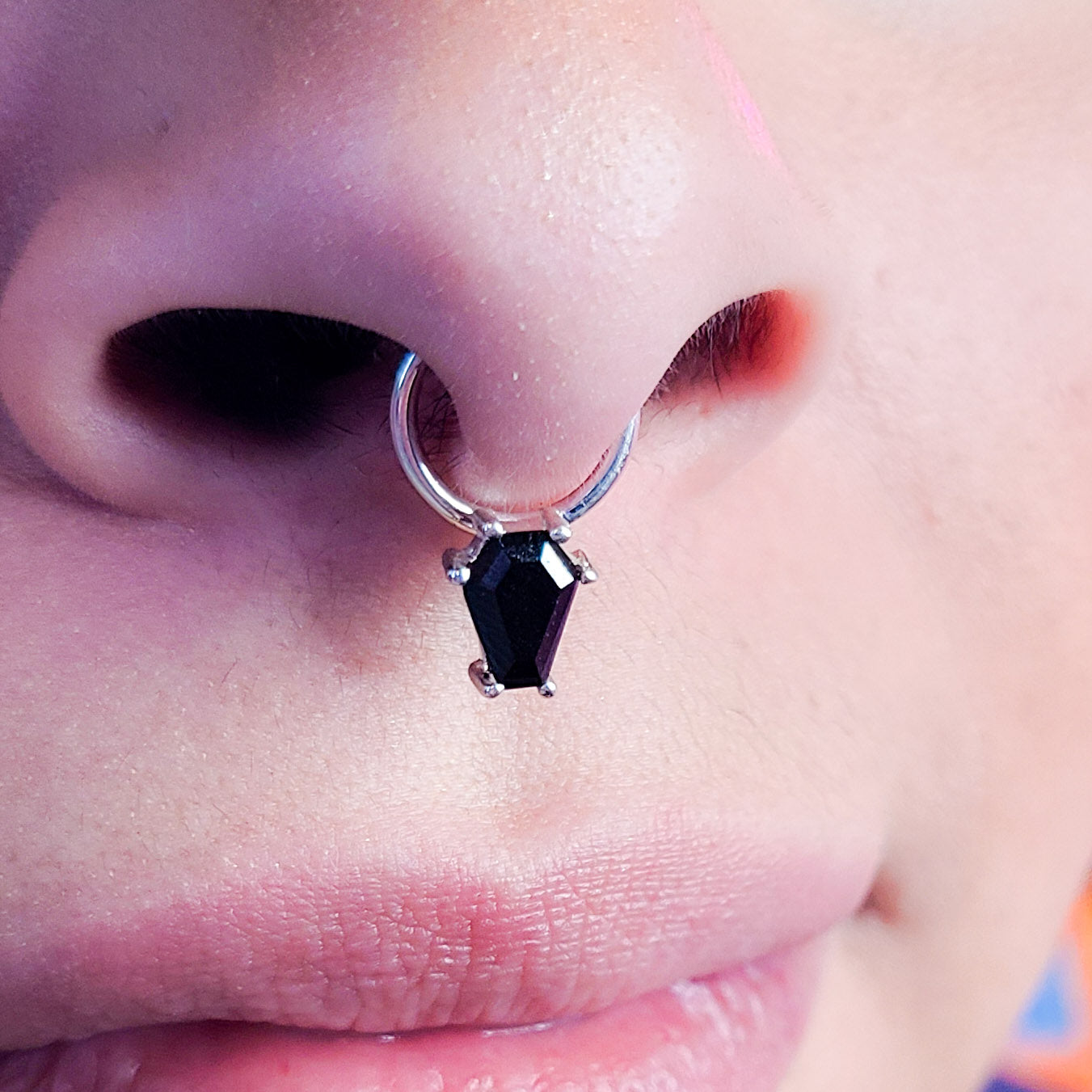 Small Black Coffin Septum - Other Colors Available! - Inchoo Bijoux