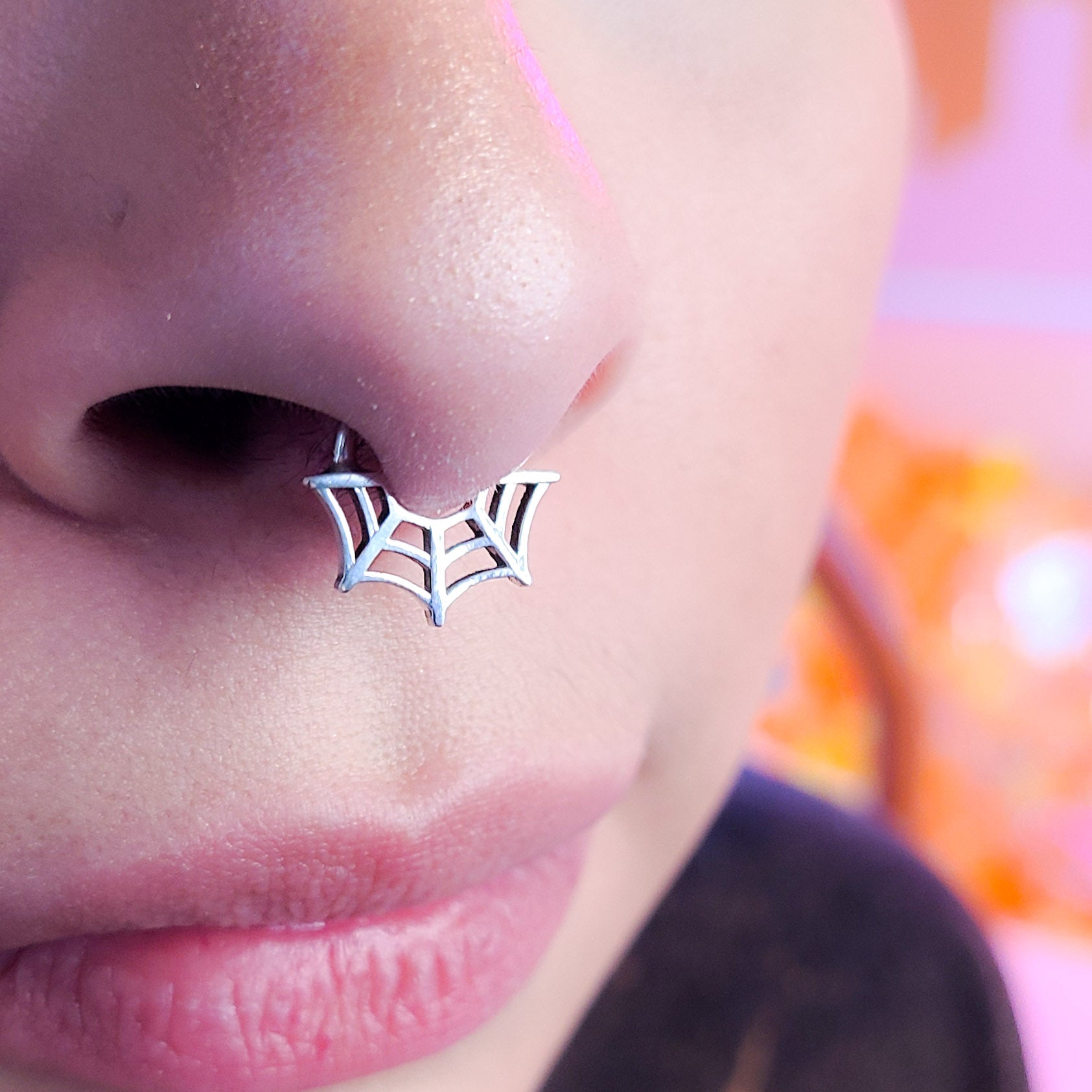 Spider Web Halloween Septum Piercing - Inchoo Bijoux