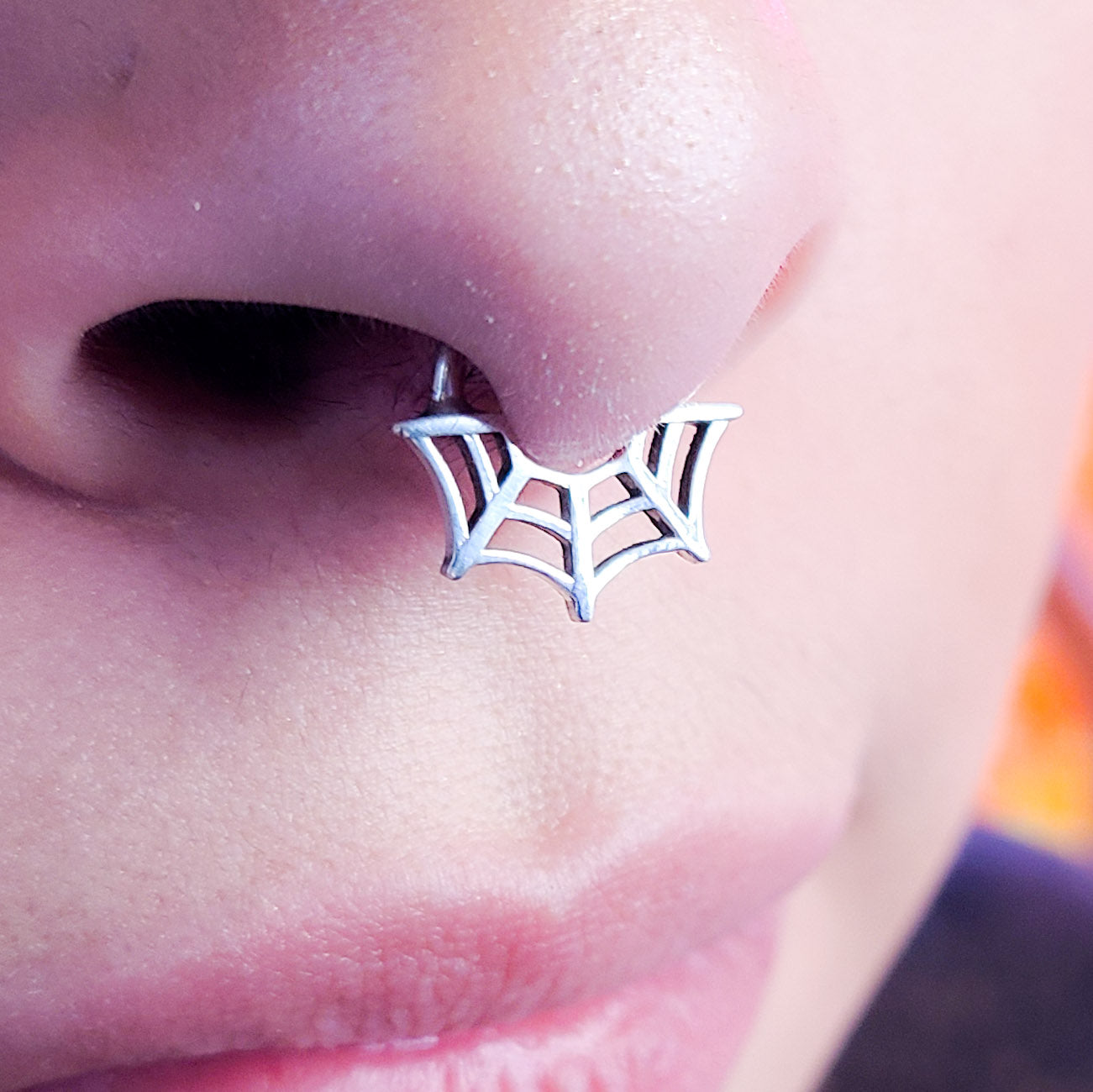 Spider Web Halloween Septum Piercing - Inchoo Bijoux