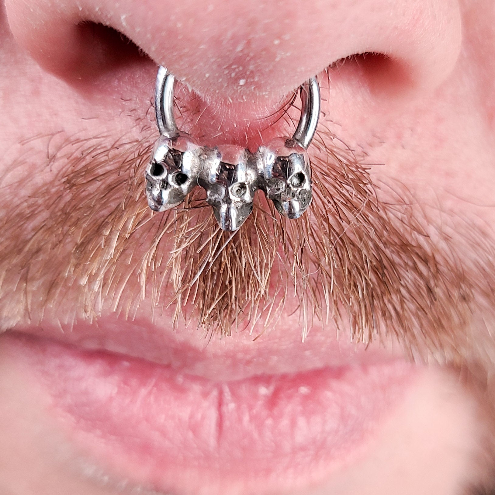 3 Skull Silver Septum - Inchoo Bijoux