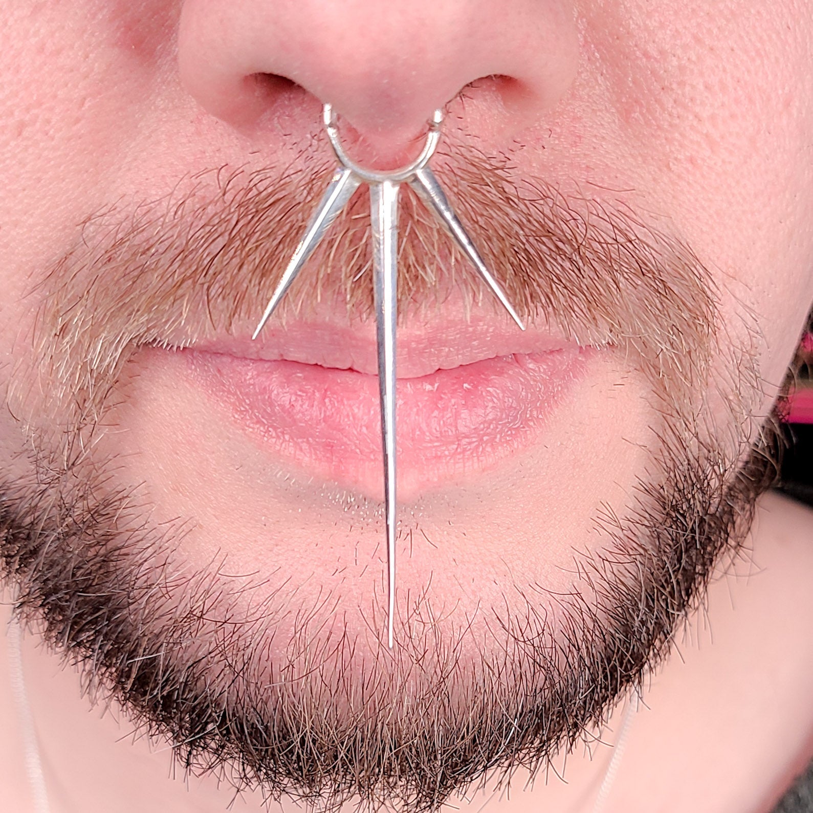 Extra Long Spike Septum Piercing - Gold Options