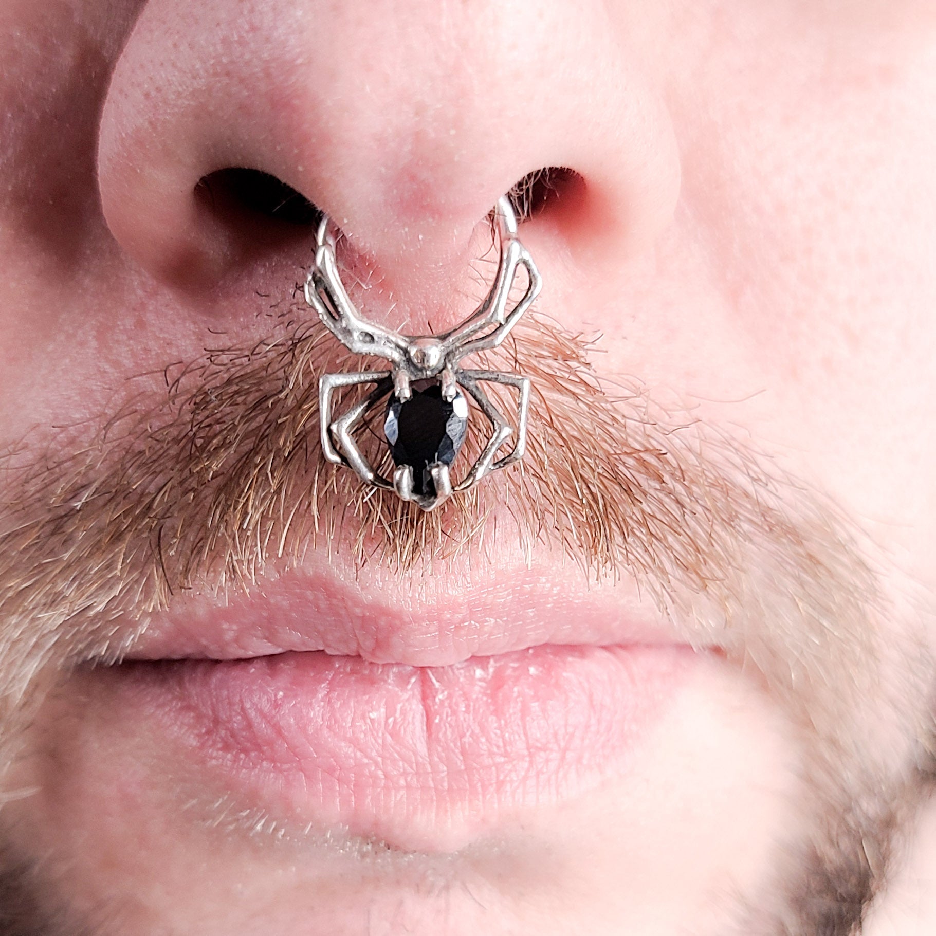 Black Spider Septum Ring