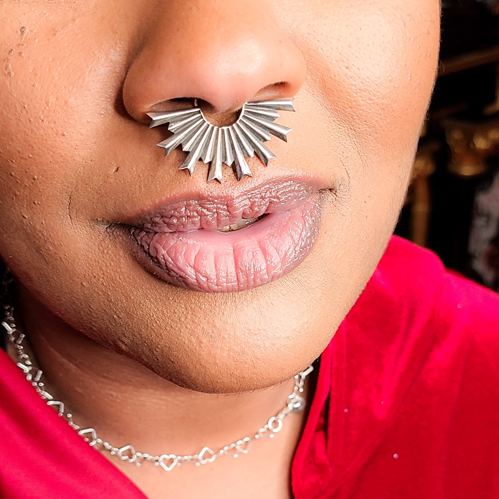Art Deco Fan Oversized Septum