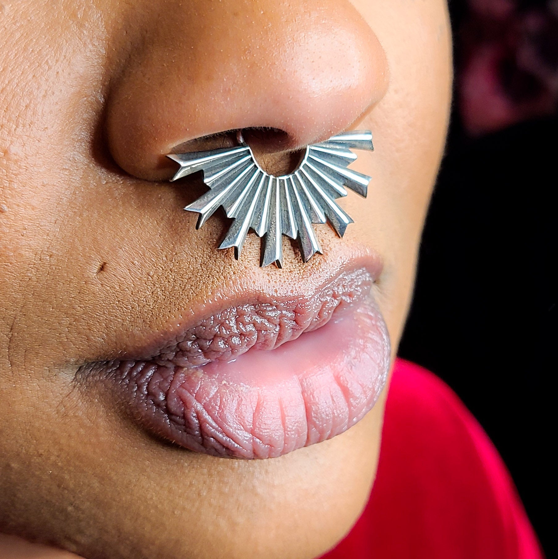 Art Deco Fan Oversized Septum