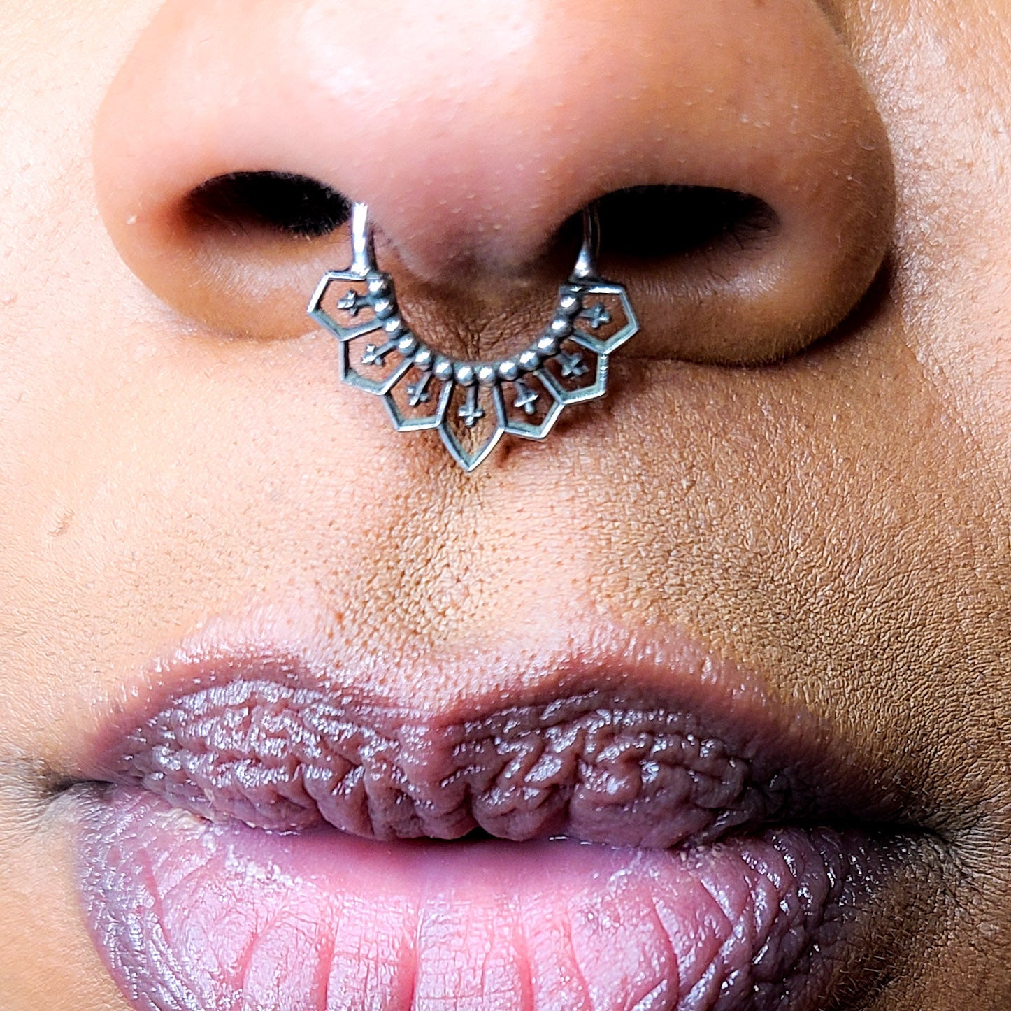 Gothic Cross Lace Septum - Inchoo Bijoux