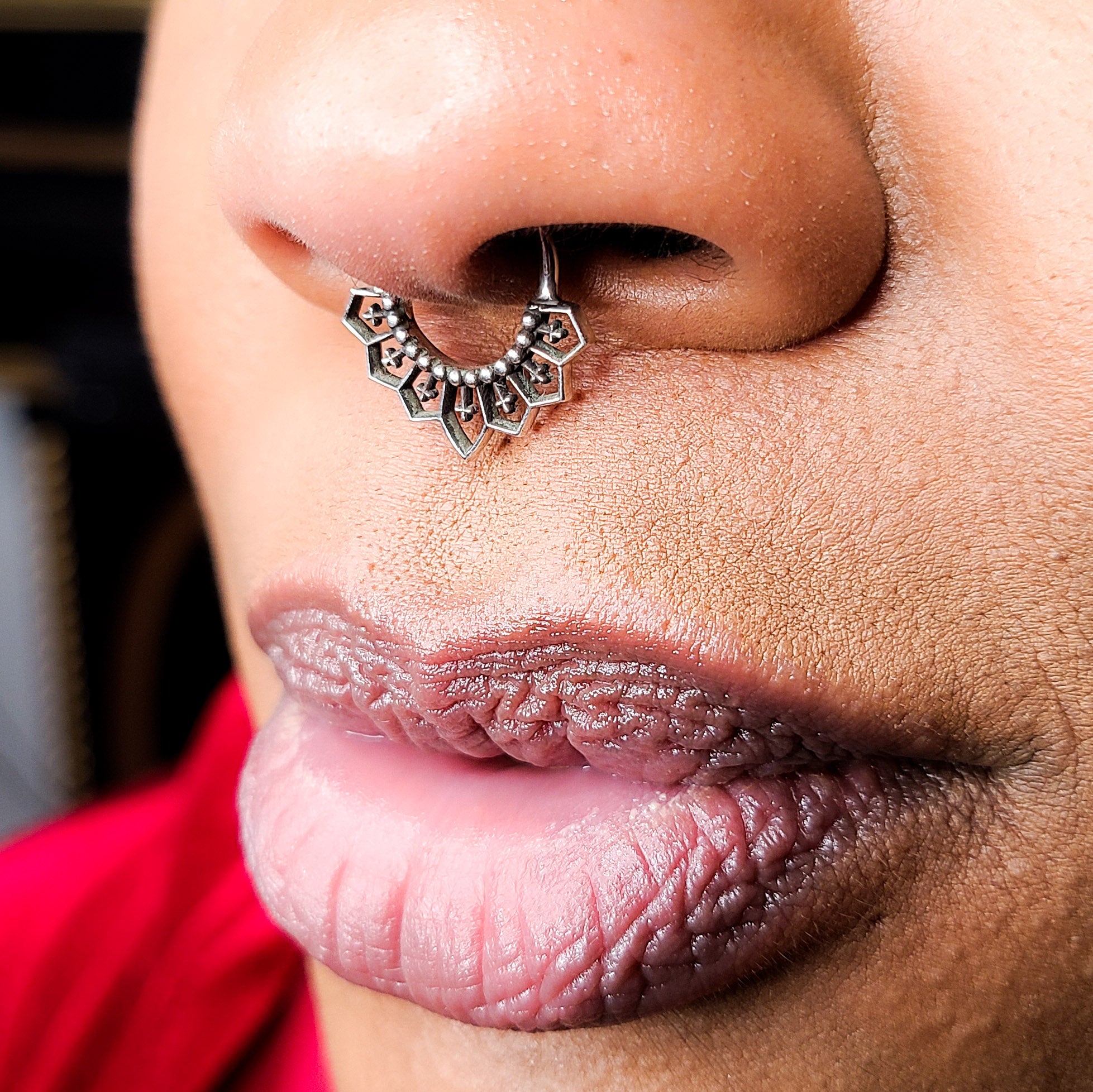 Gothic Cross Lace Septum - Inchoo Bijoux