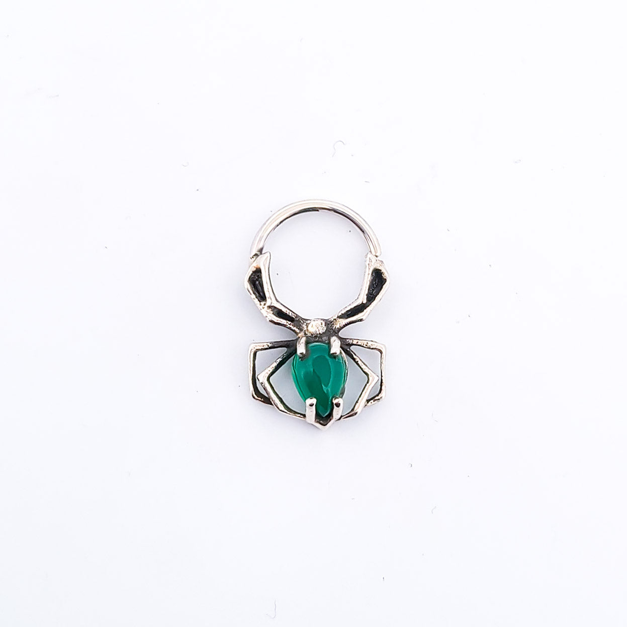 Green Onyx Spider Septum Piercing