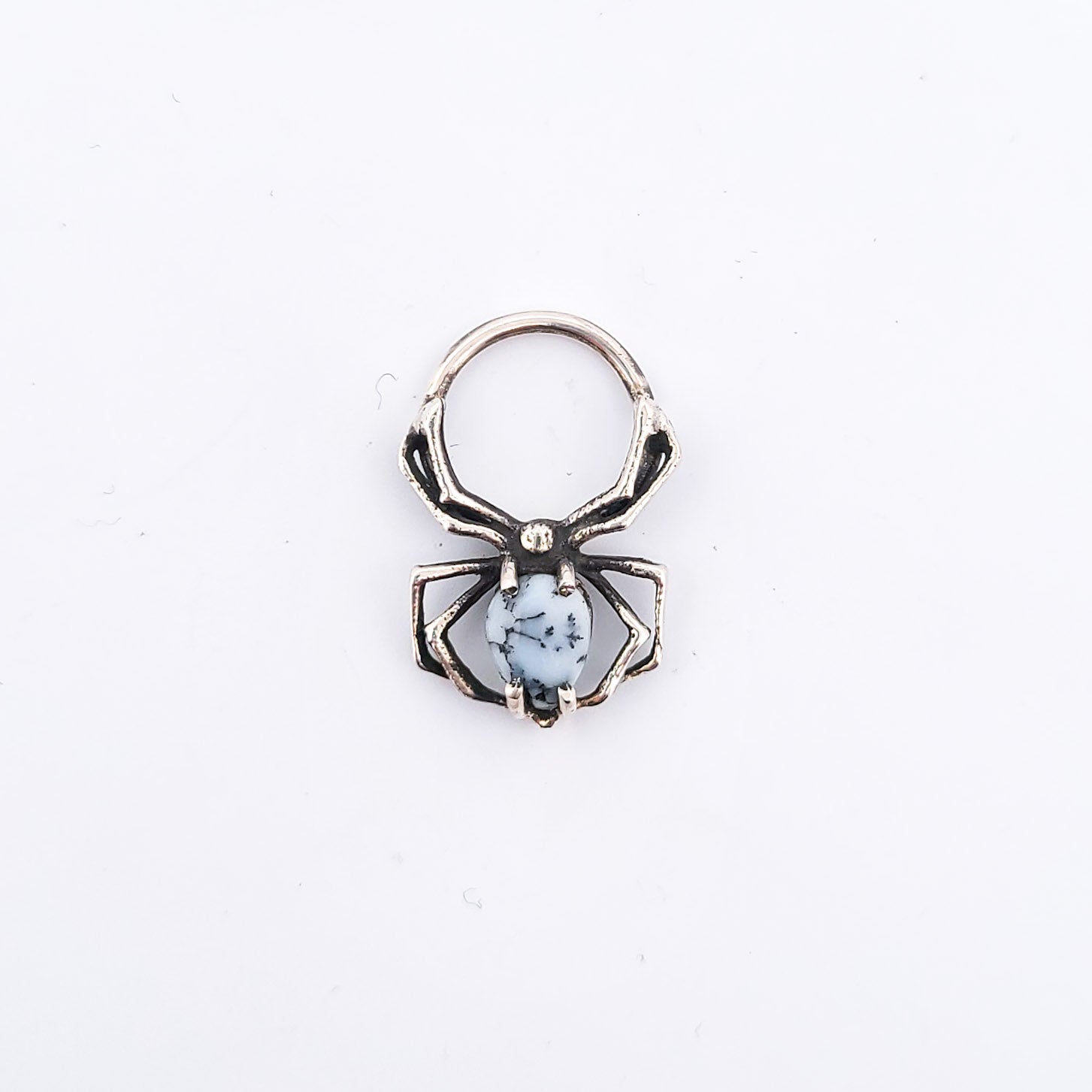 Dendritic Agate Spider Nose Piercing Septum
