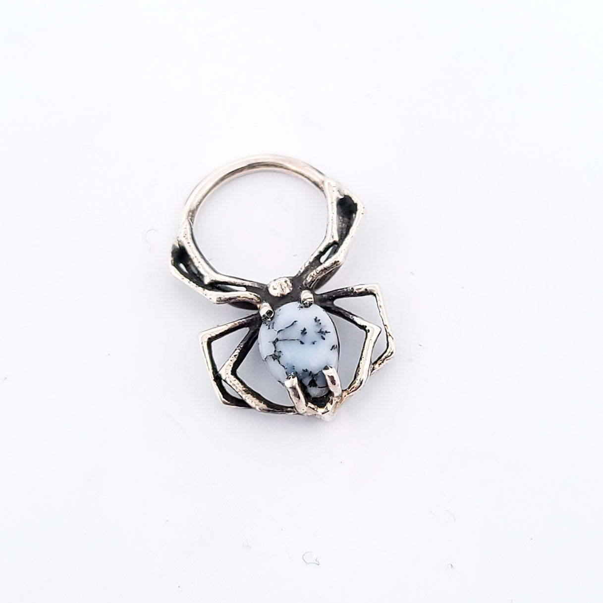 Dendritic Agate Spider Nose Piercing Septum