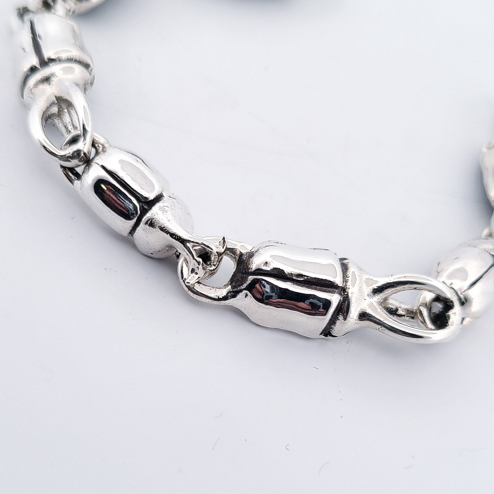 Scarab Beetly Sterling Silver Bracelet