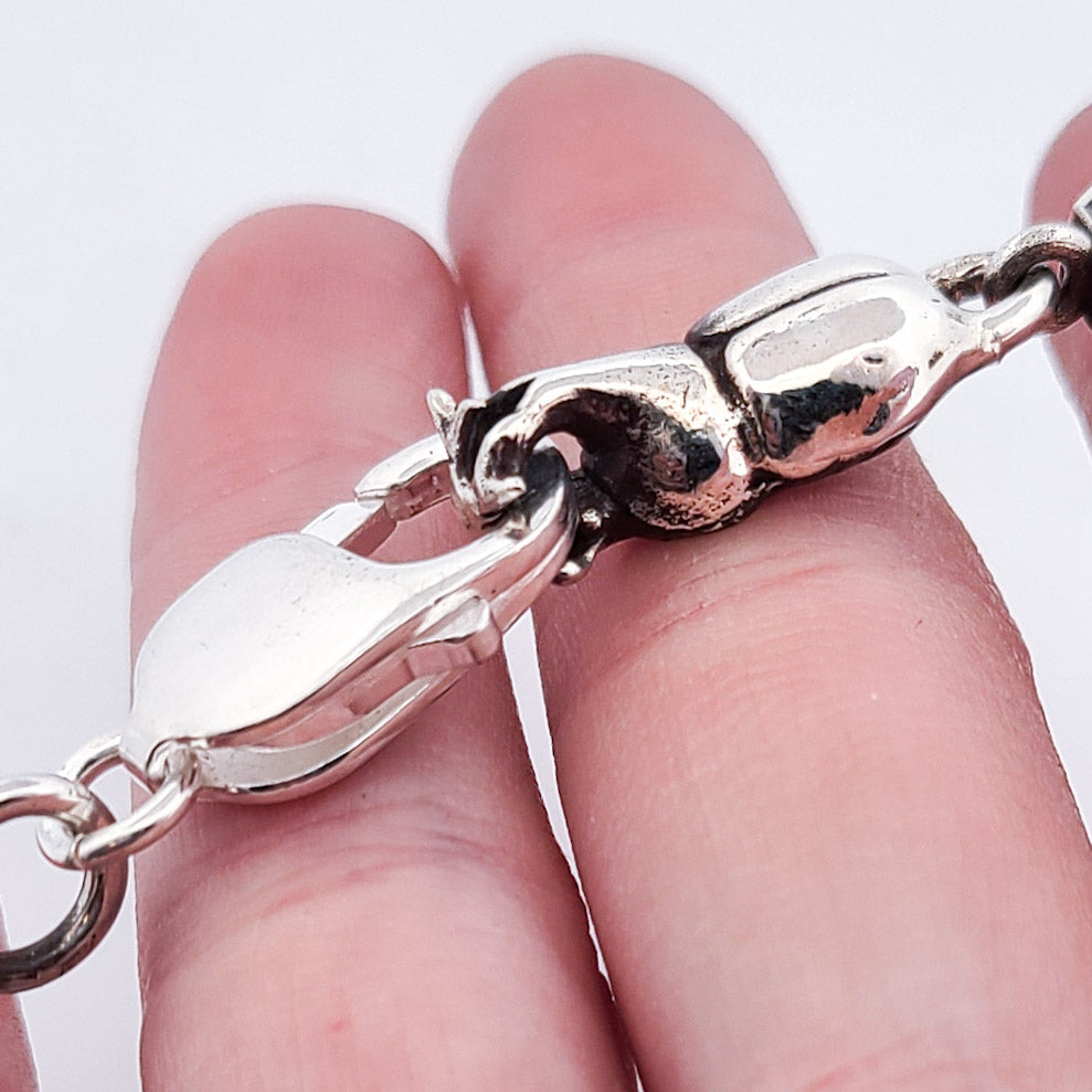 Scarab Beetly Sterling Silver Bracelet