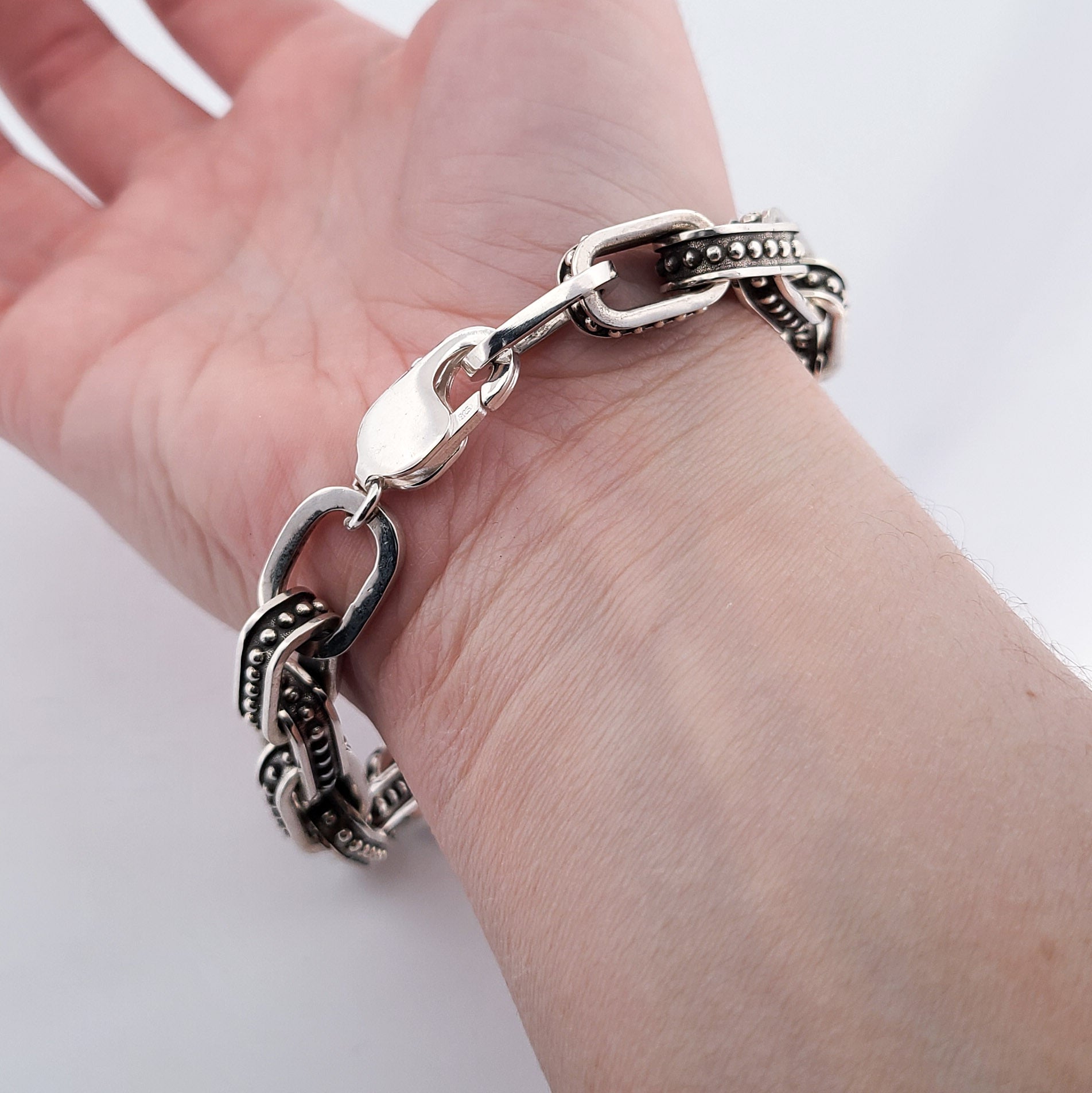 Dotted Cable Link Massive Bracelet