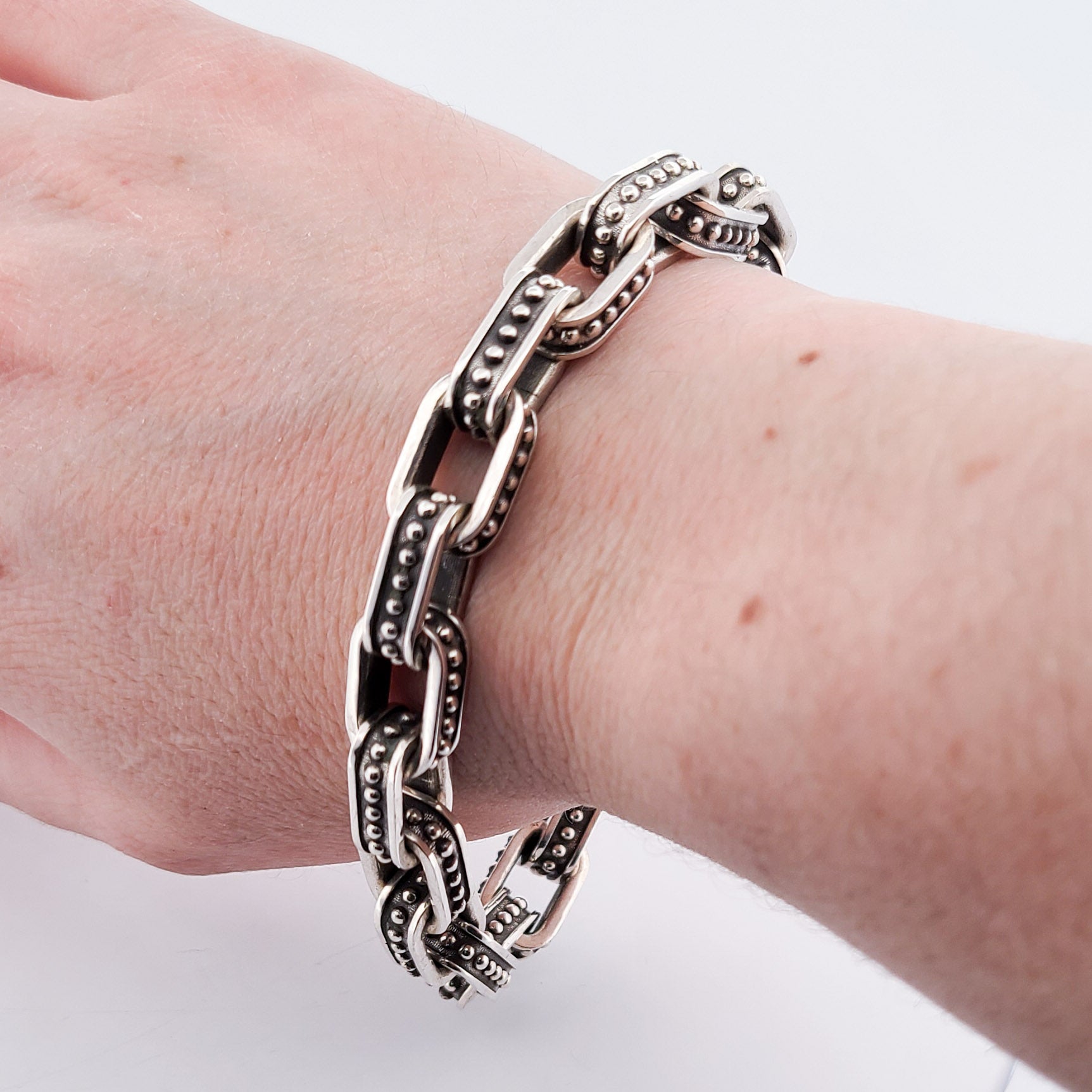 Dotted Cable Link Massive Bracelet
