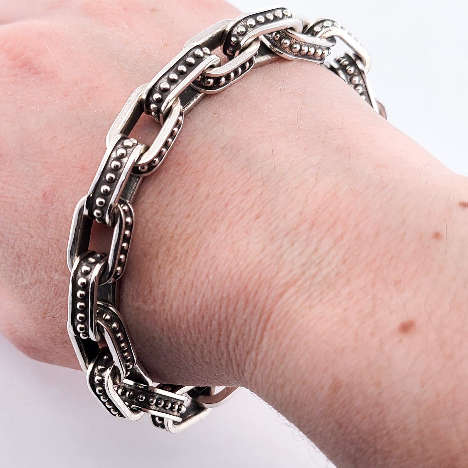 Dotted Cable Link Massive Bracelet