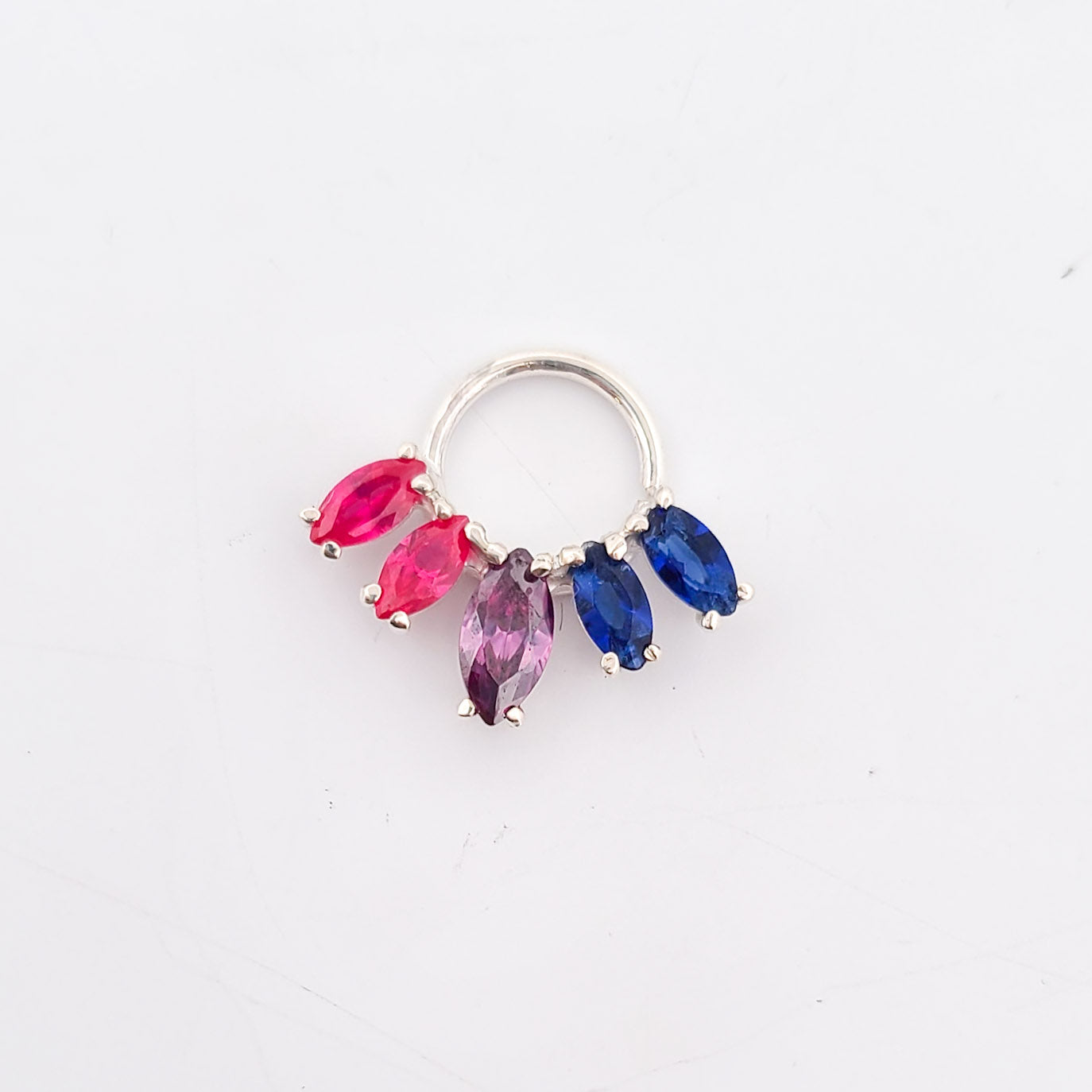 Bisexual Pride Flag Septum Piercing Marquise