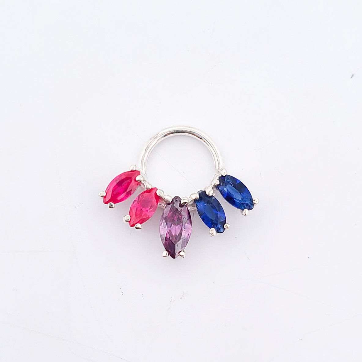 Bisexual Pride Flag Septum Piercing Marquise