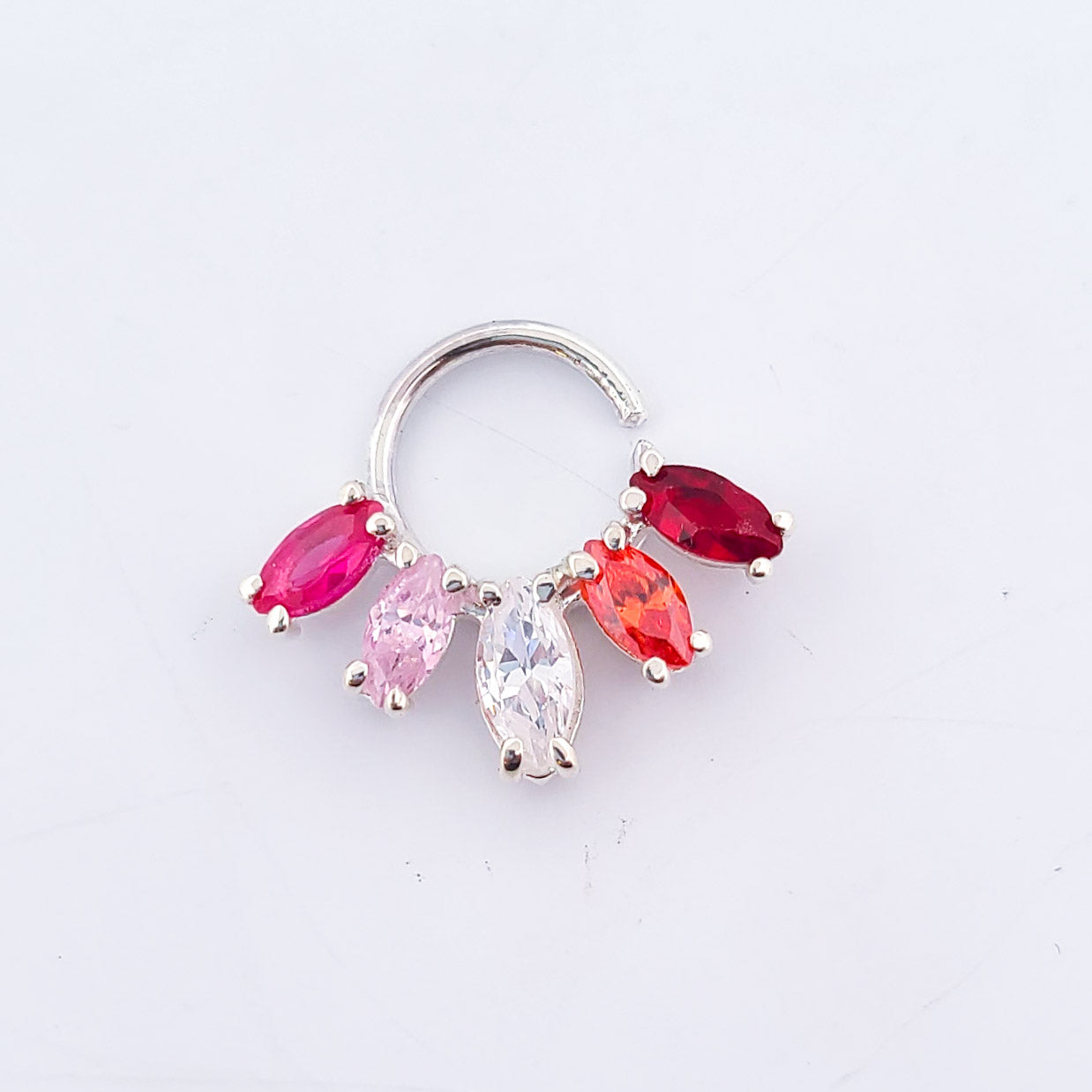 Lesbian Pride Flag Septum Piercing Marquise
