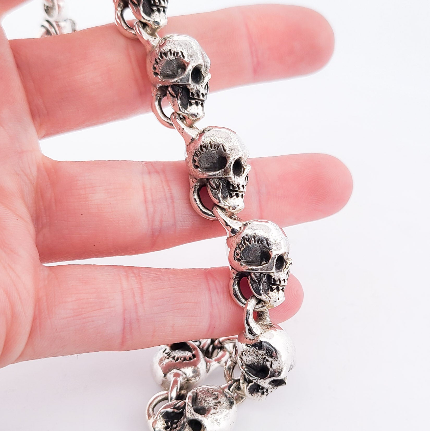 Solid Heavy Skull Bracelet