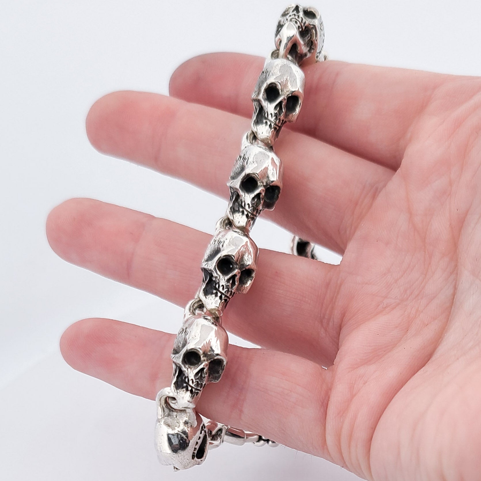 Solid Heavy Skull Bracelet