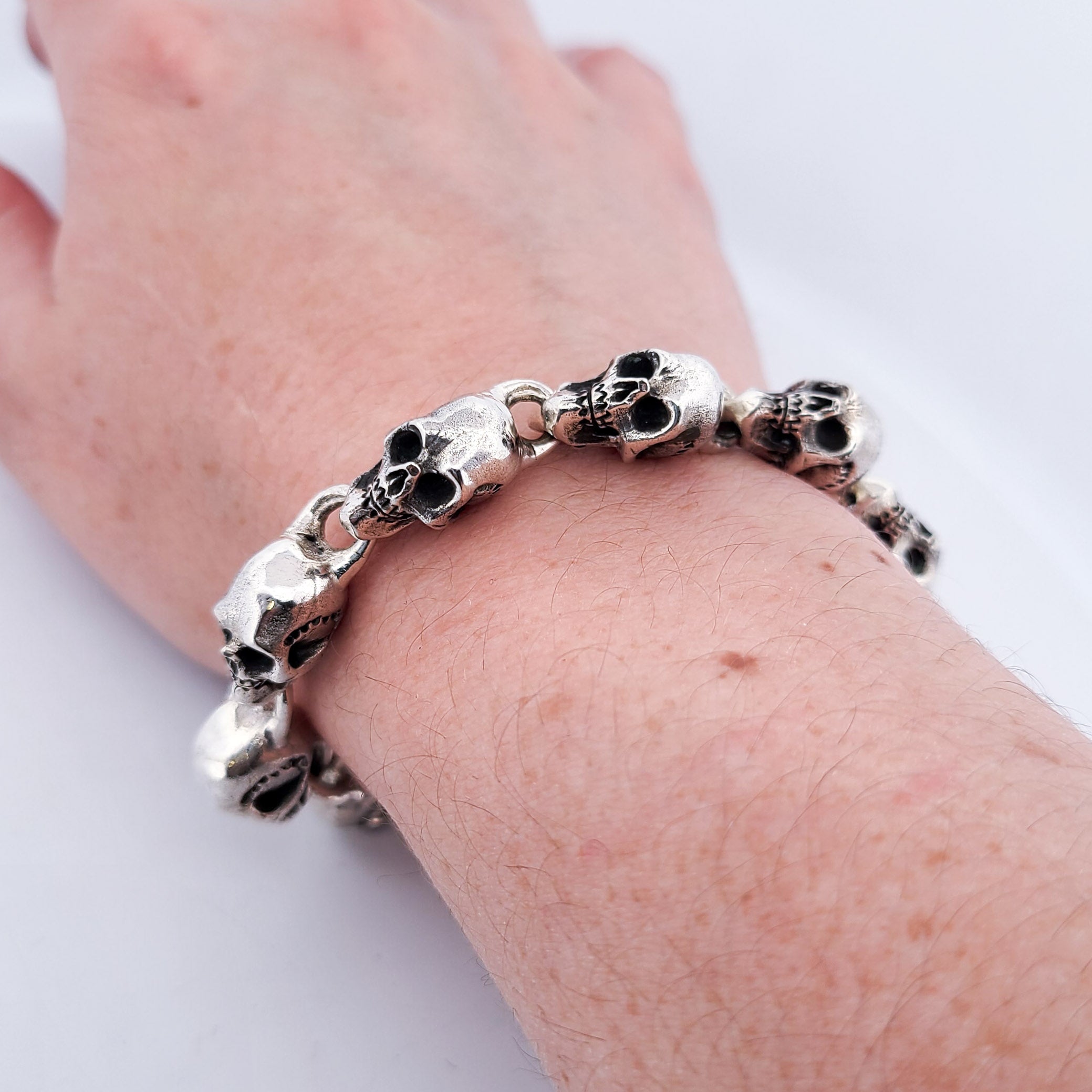 Solid Heavy Skull Bracelet