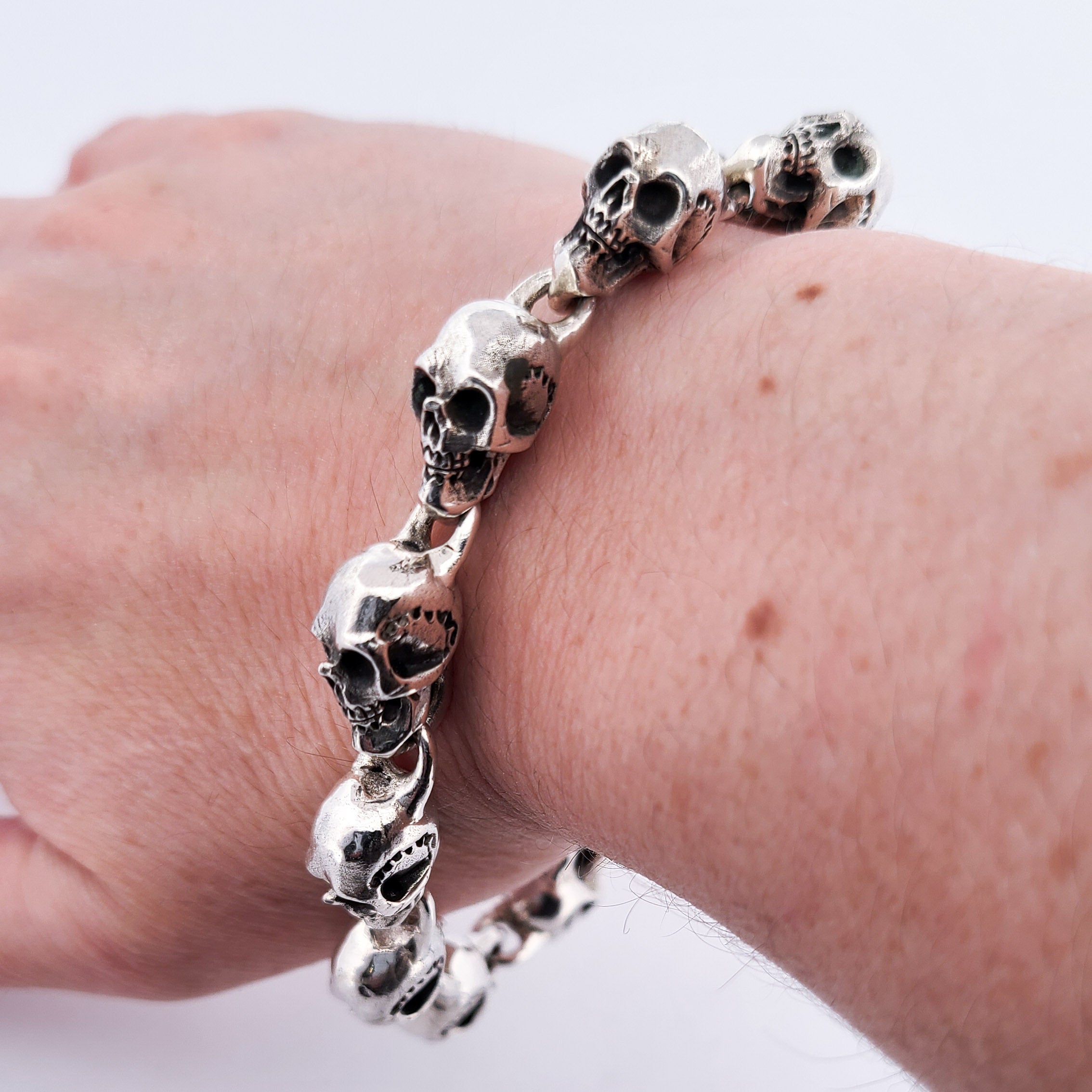 Solid Heavy Skull Bracelet