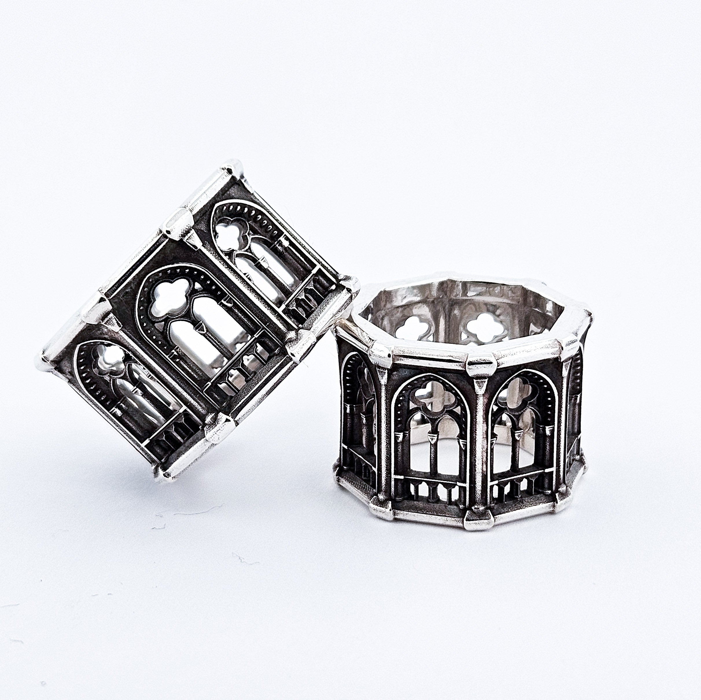 Holy Gothic Church Bold Wide Ring Band