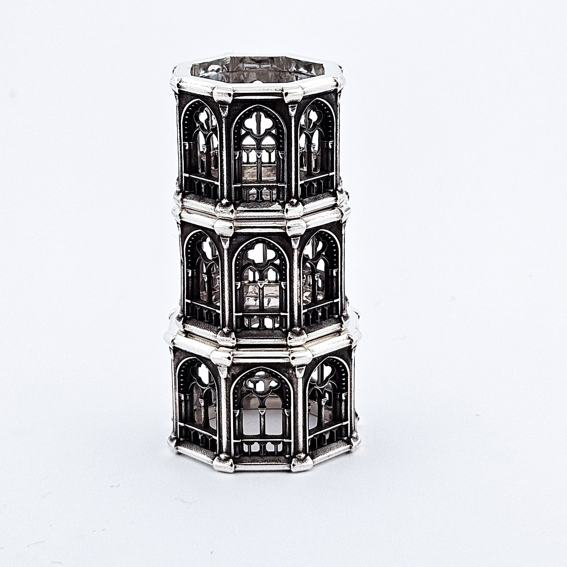 Holy Gothic Church Bold Wide Ring Band