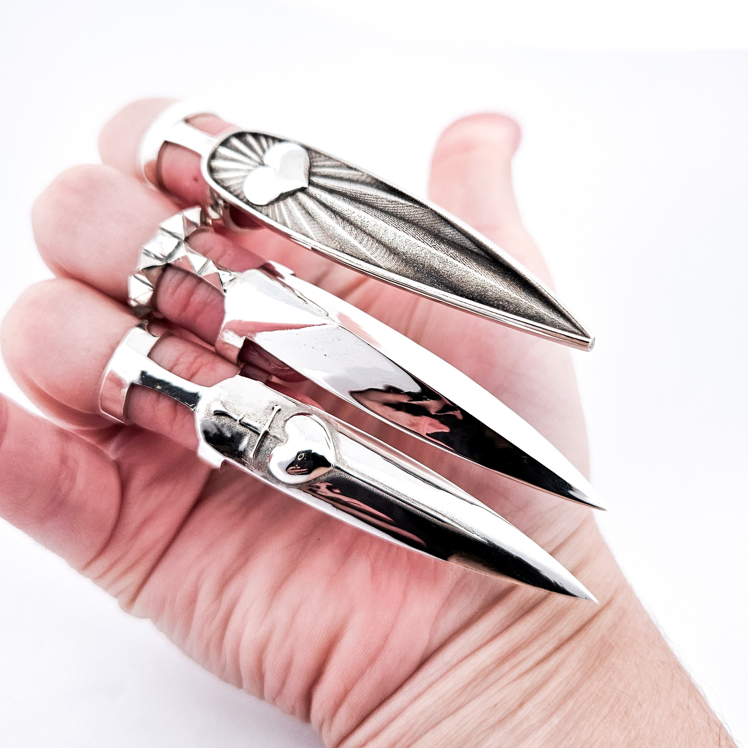 Studded Pyramid Oversized Claw