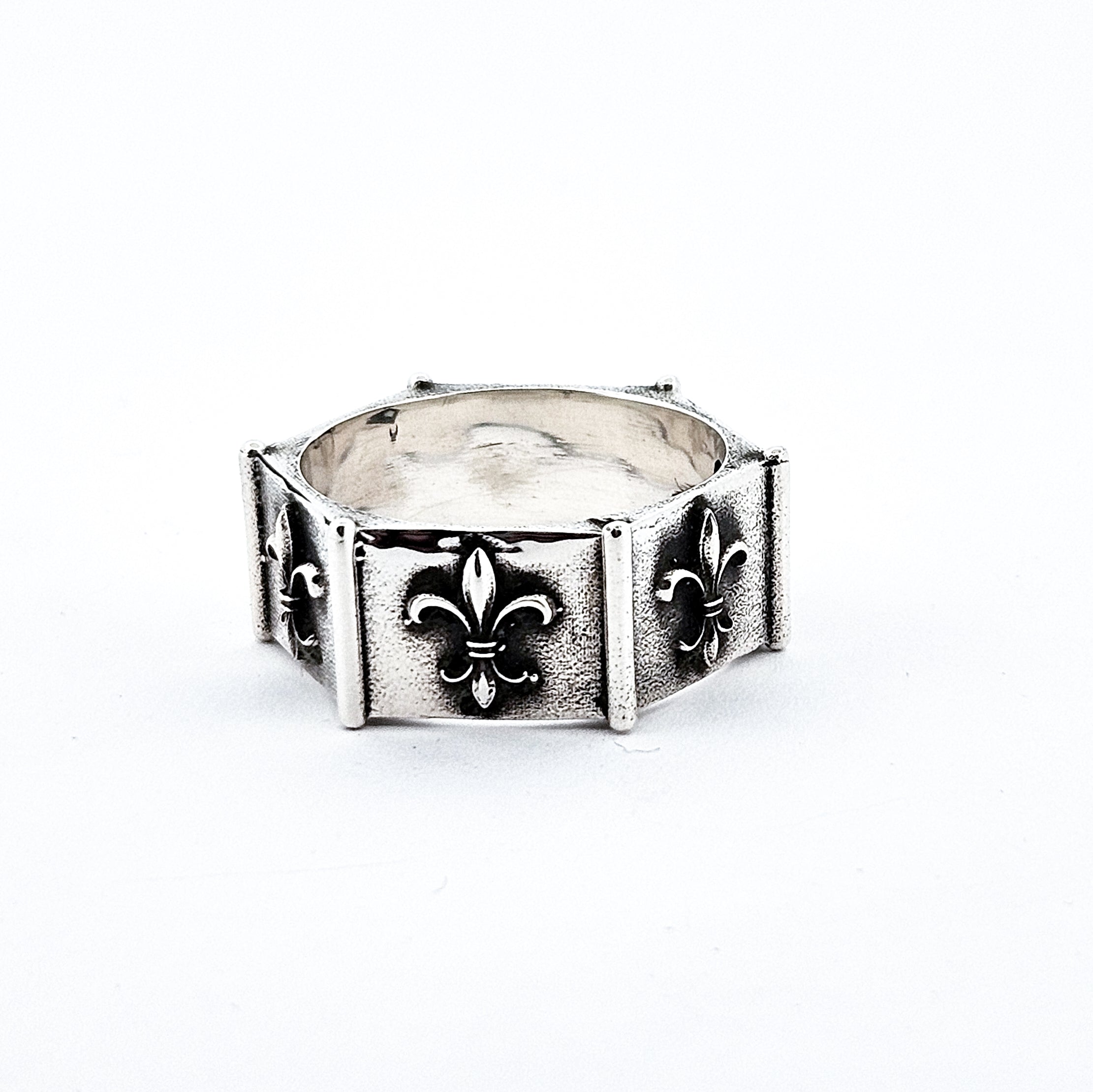 Sterling Silver Fleur de Lys Ring Band