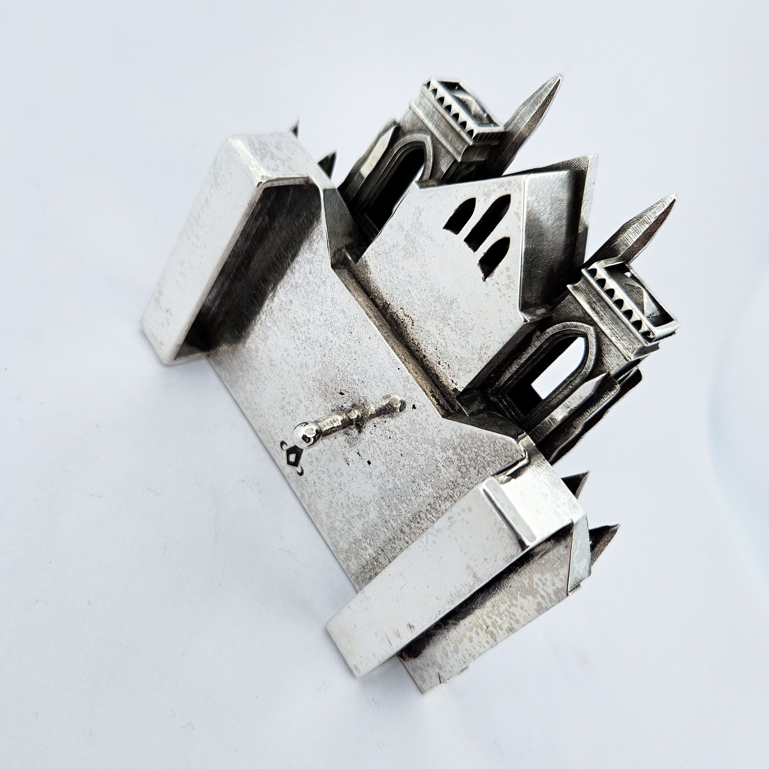 Sterling Silver Statement Cathedral Belt Buckle