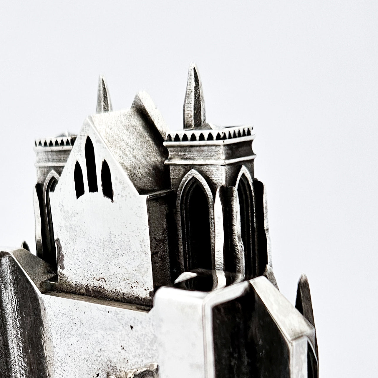 Sterling Silver Statement Cathedral Belt Buckle
