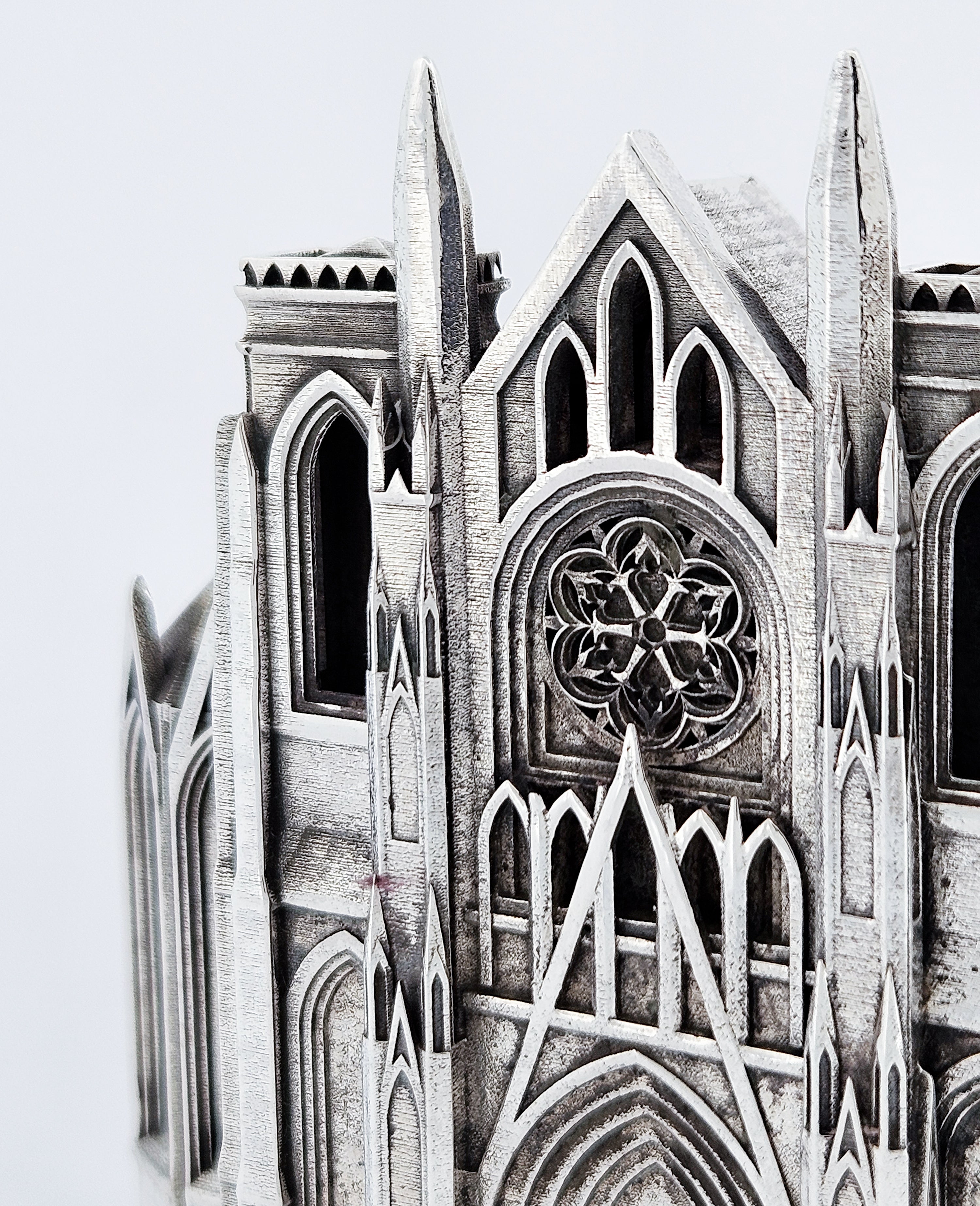Sterling Silver Statement Cathedral Belt Buckle