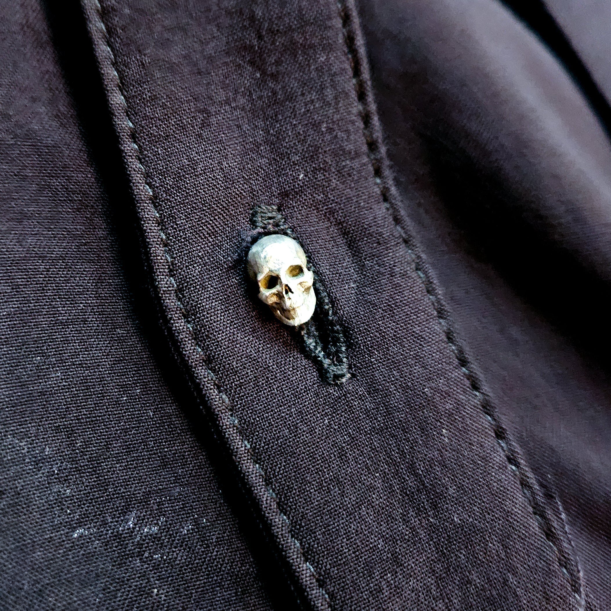 Sterling Silver Skull Buttons - Inchoo Bijoux