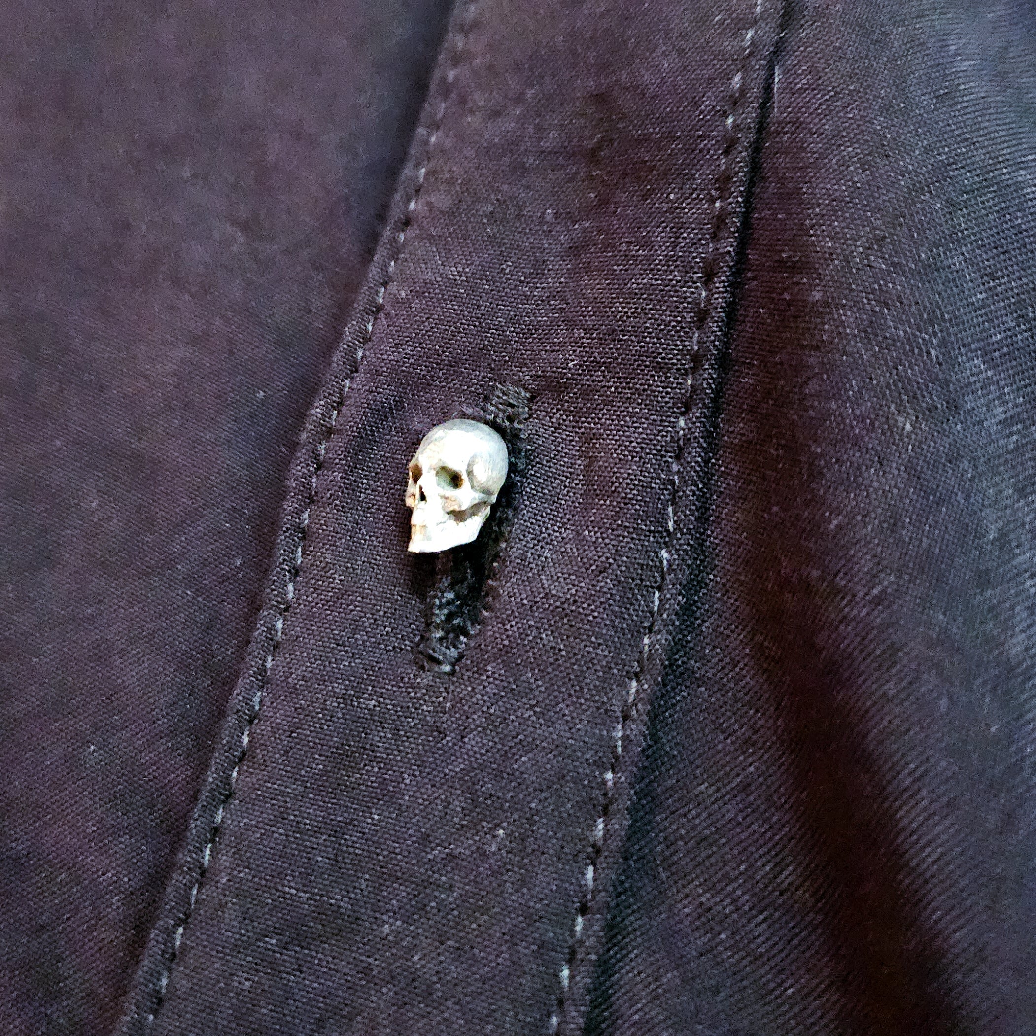 Sterling Silver Skull Buttons - Inchoo Bijoux