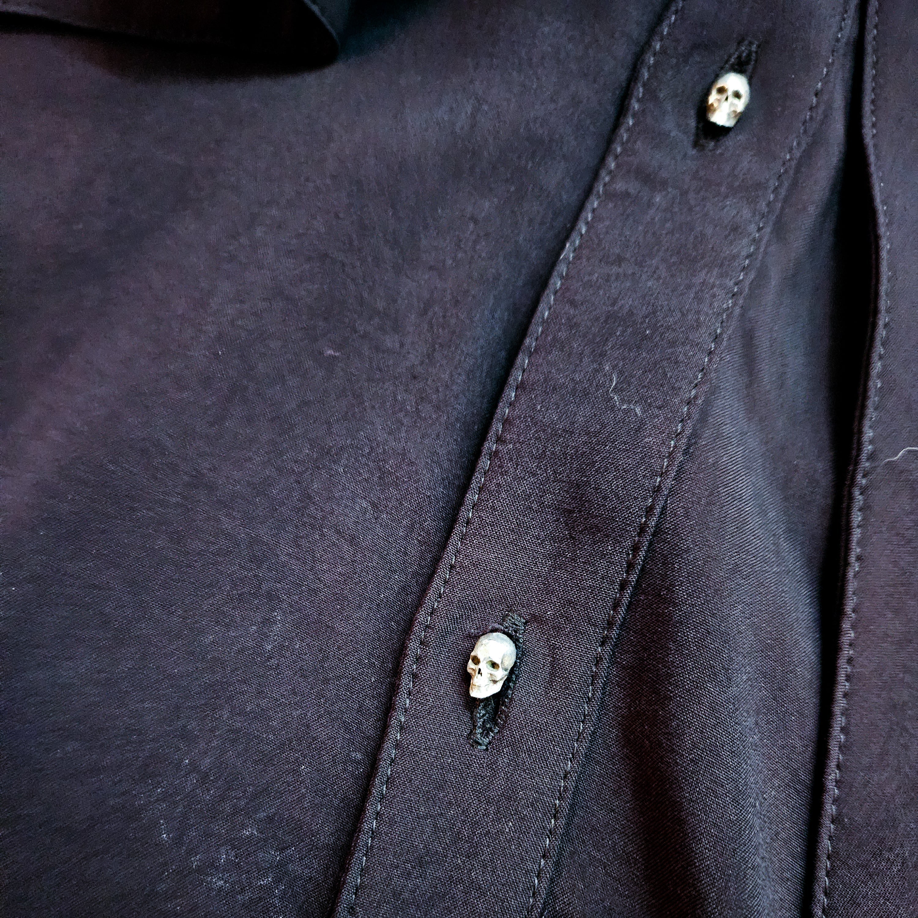 Sterling Silver Skull Buttons - Inchoo Bijoux