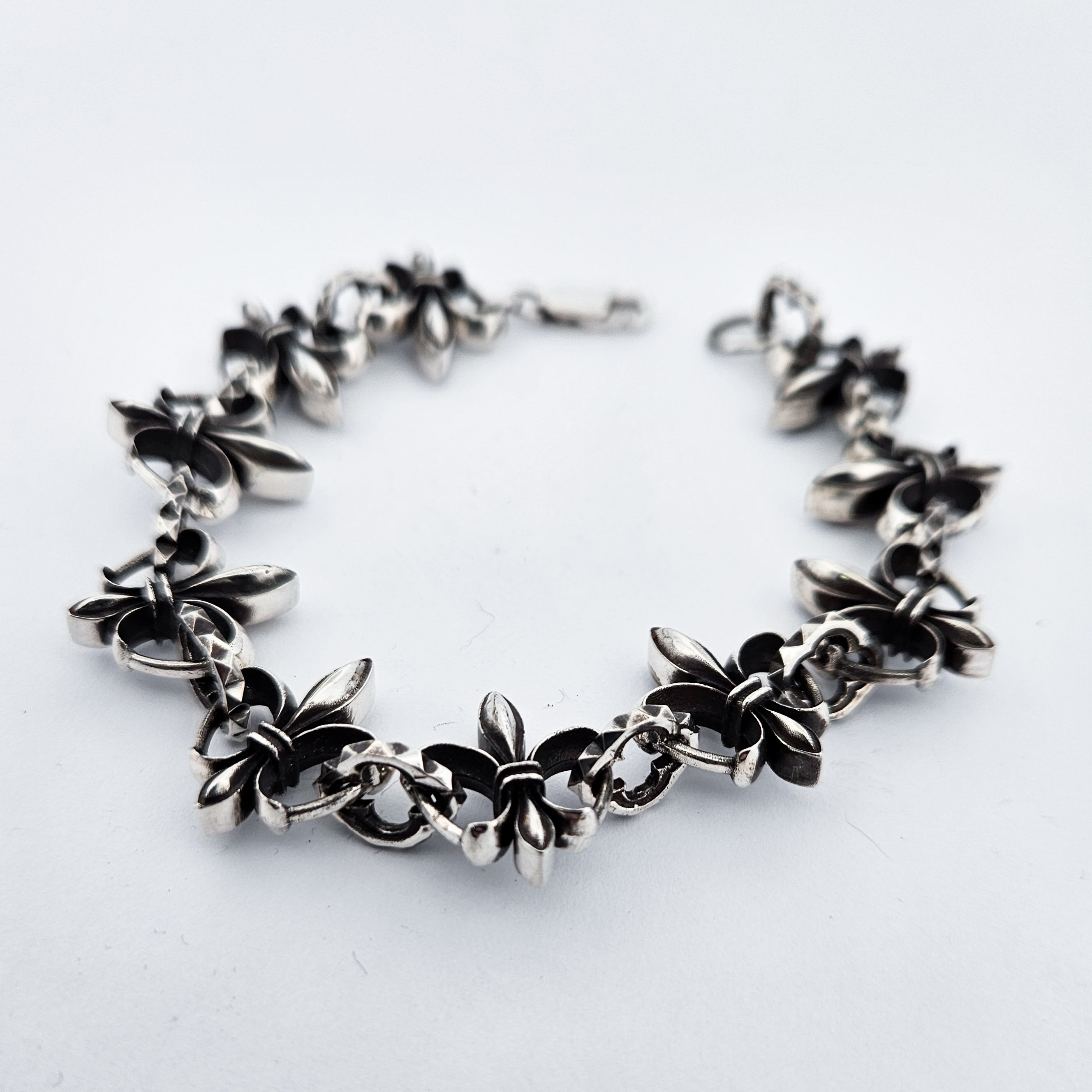Heavy Rocker Fleur de Lys Bracelet