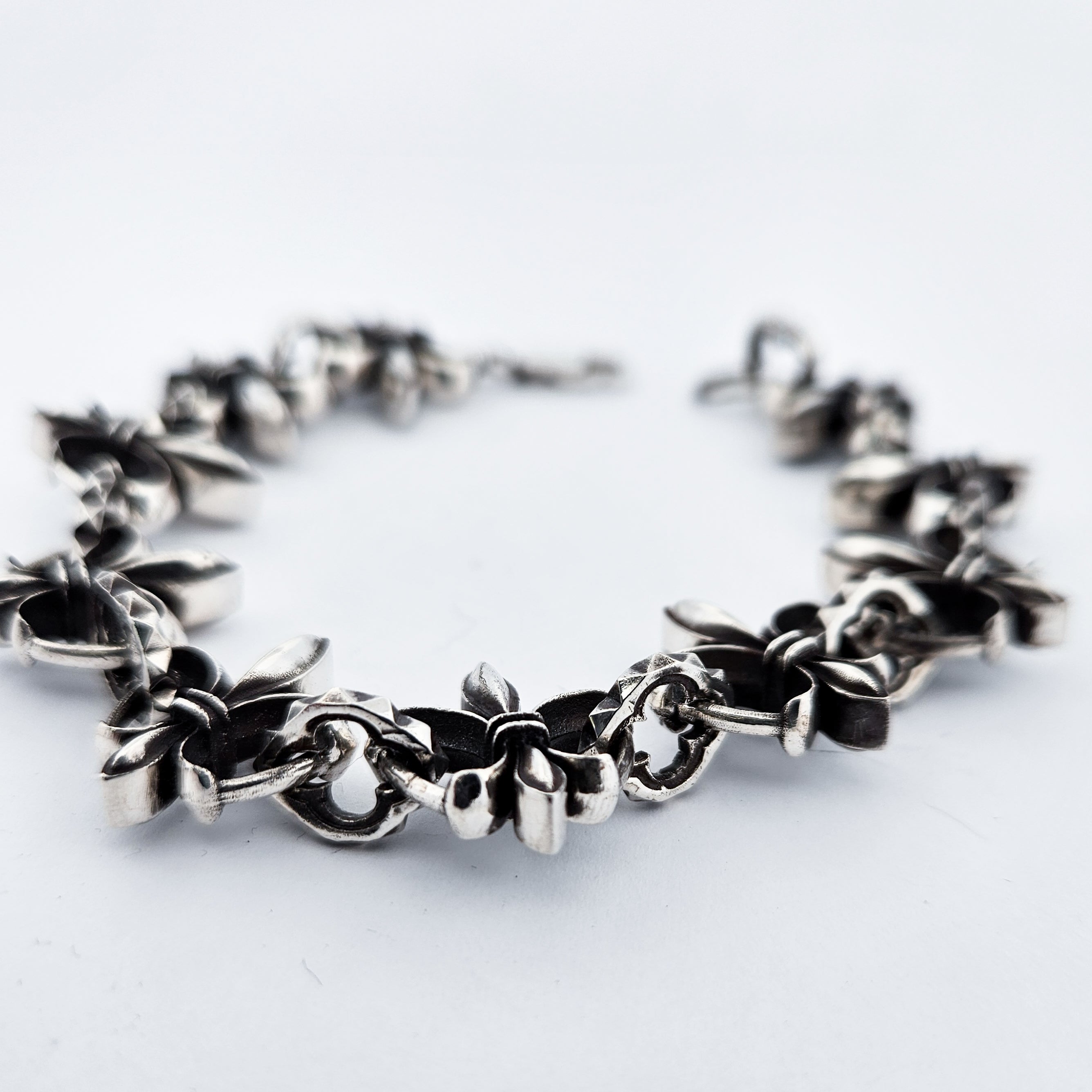Heavy Rocker Fleur de Lys Bracelet
