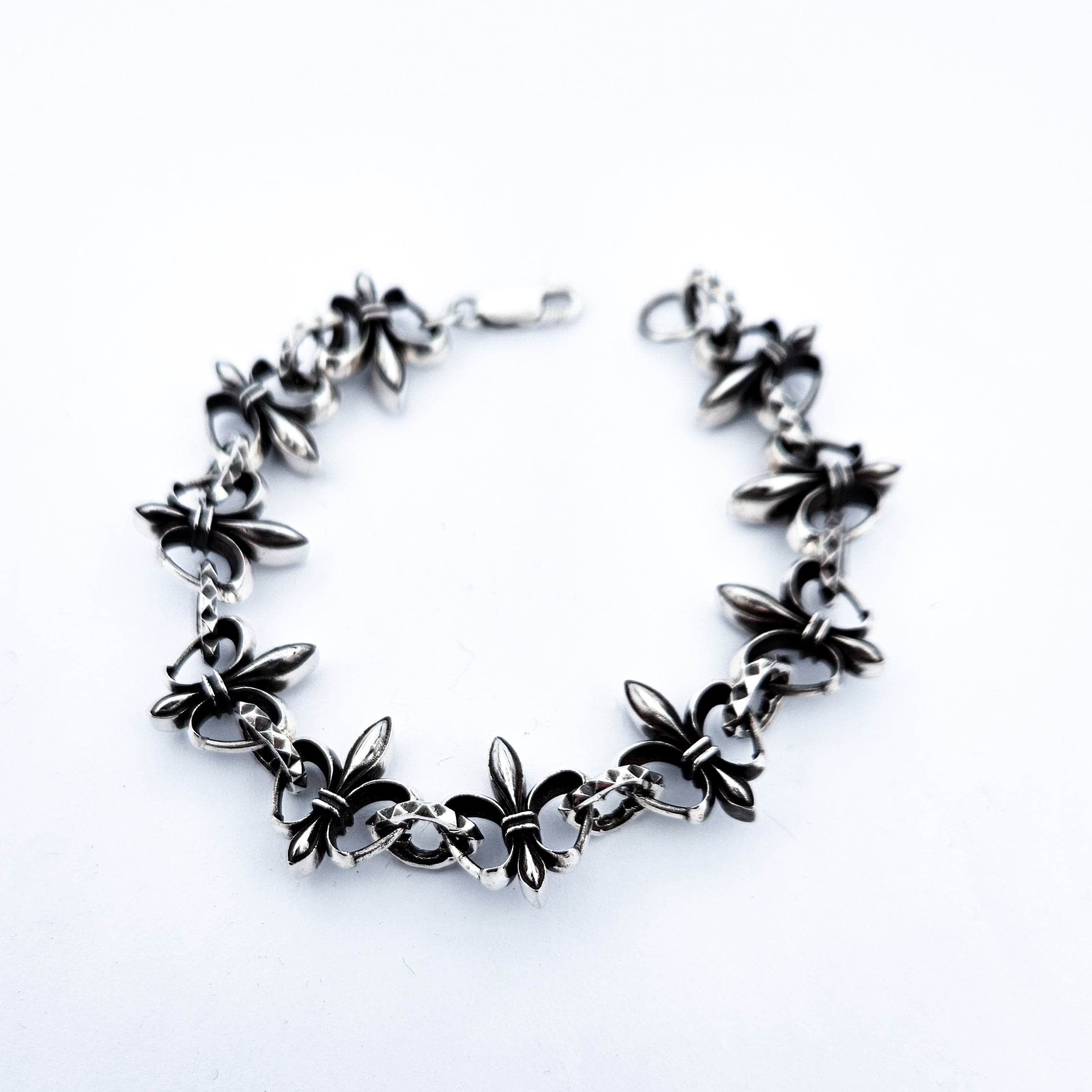 Heavy Rocker Fleur de Lys Bracelet