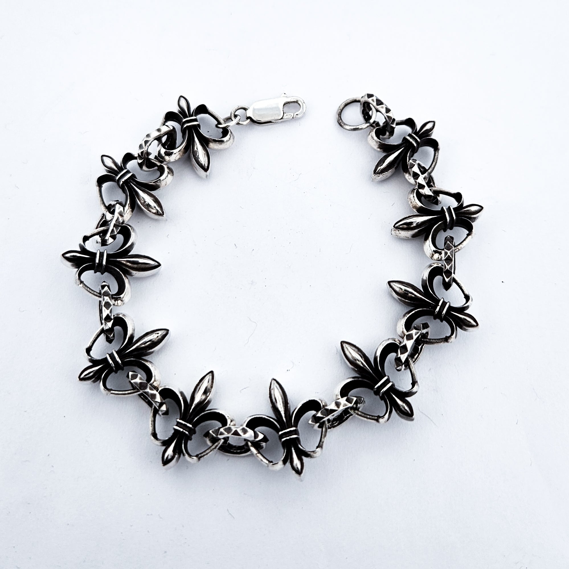 Heavy Rocker Fleur de Lys Bracelet