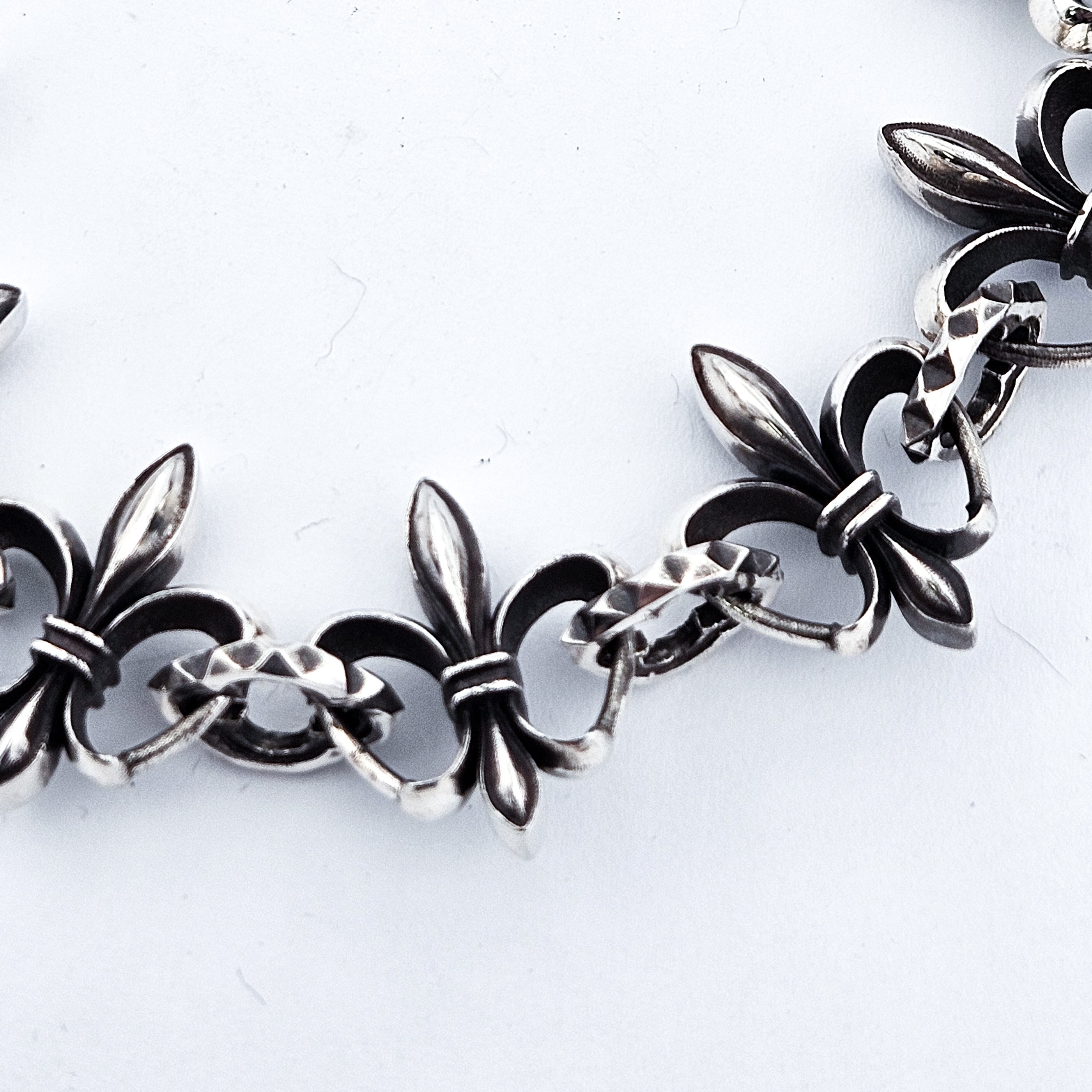 Heavy Rocker Fleur de Lys Bracelet